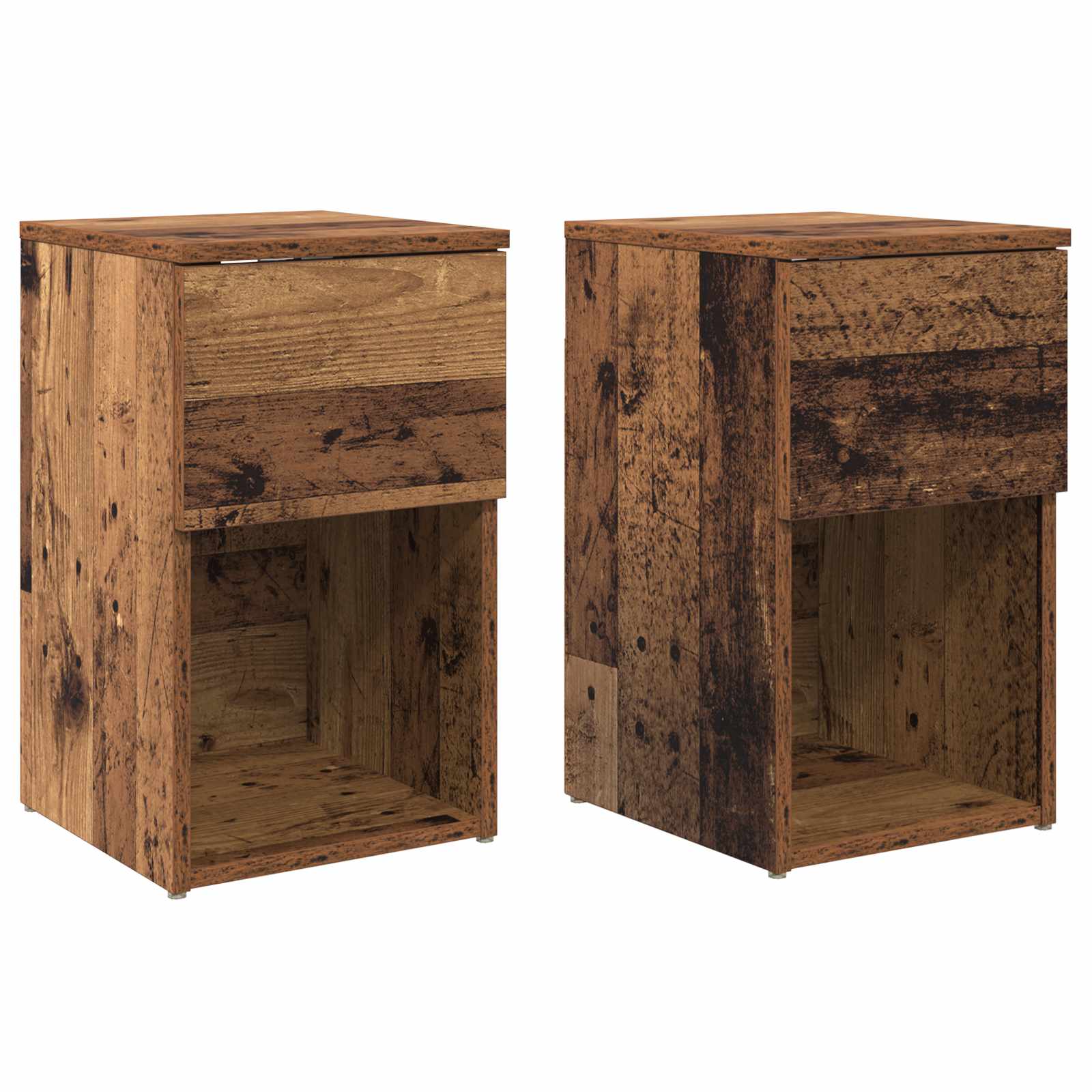 Ágyat tartó szekrény 2 db antik fa 29 x 31,5 x 49 cm szerelt fa