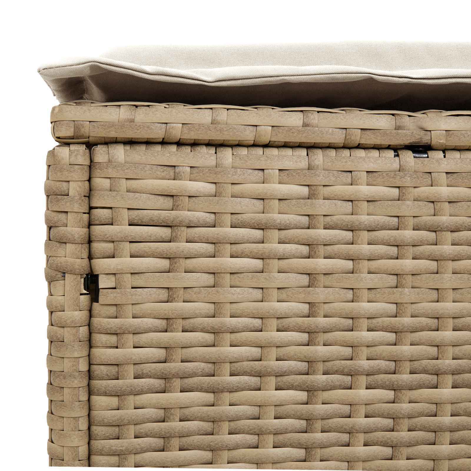 Kerti lábtartó 2 darab beige és krém 38 x 38 x 45 cm pe rattan