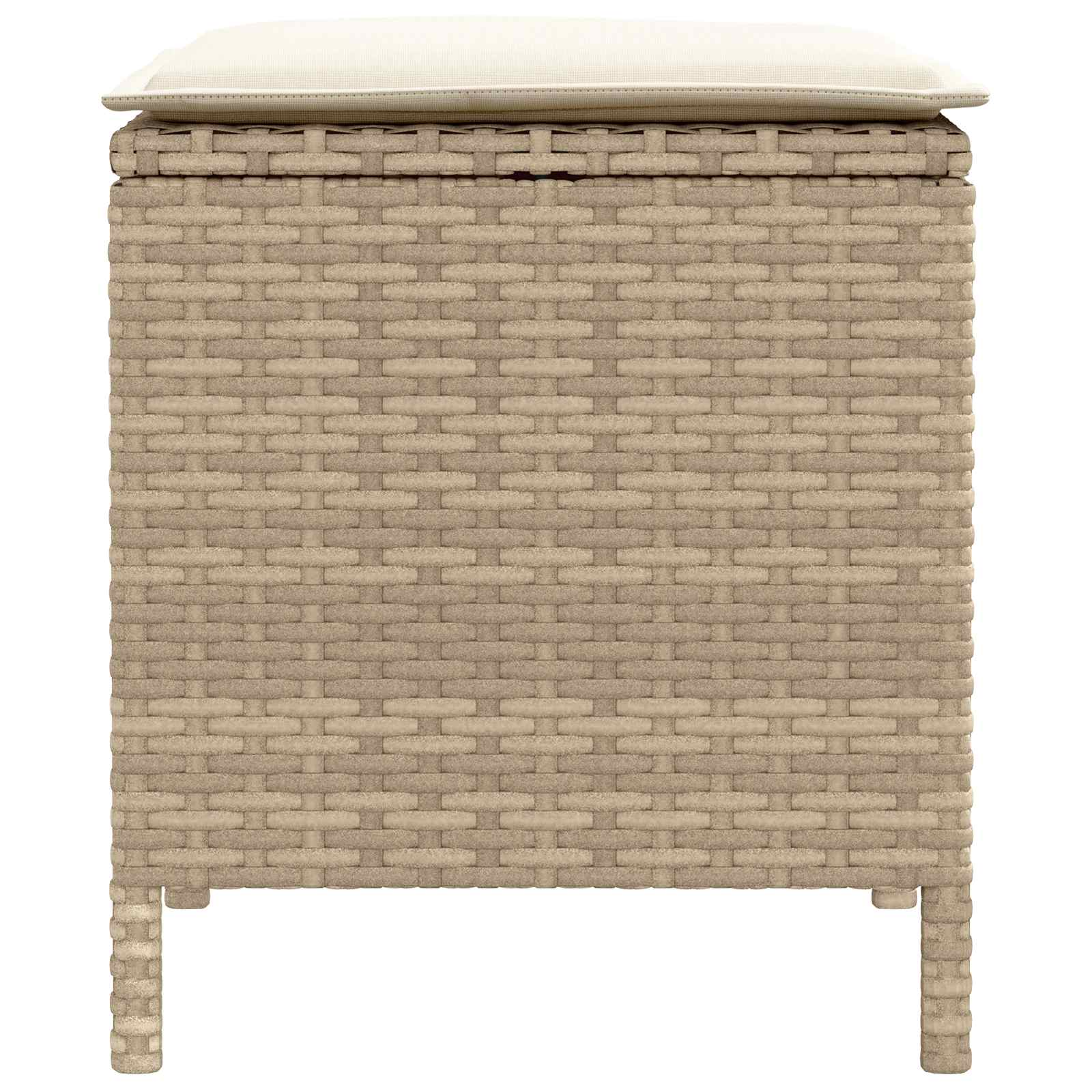 Kerti lábtartó 2 darab beige és krém 38 x 38 x 45 cm pe rattan