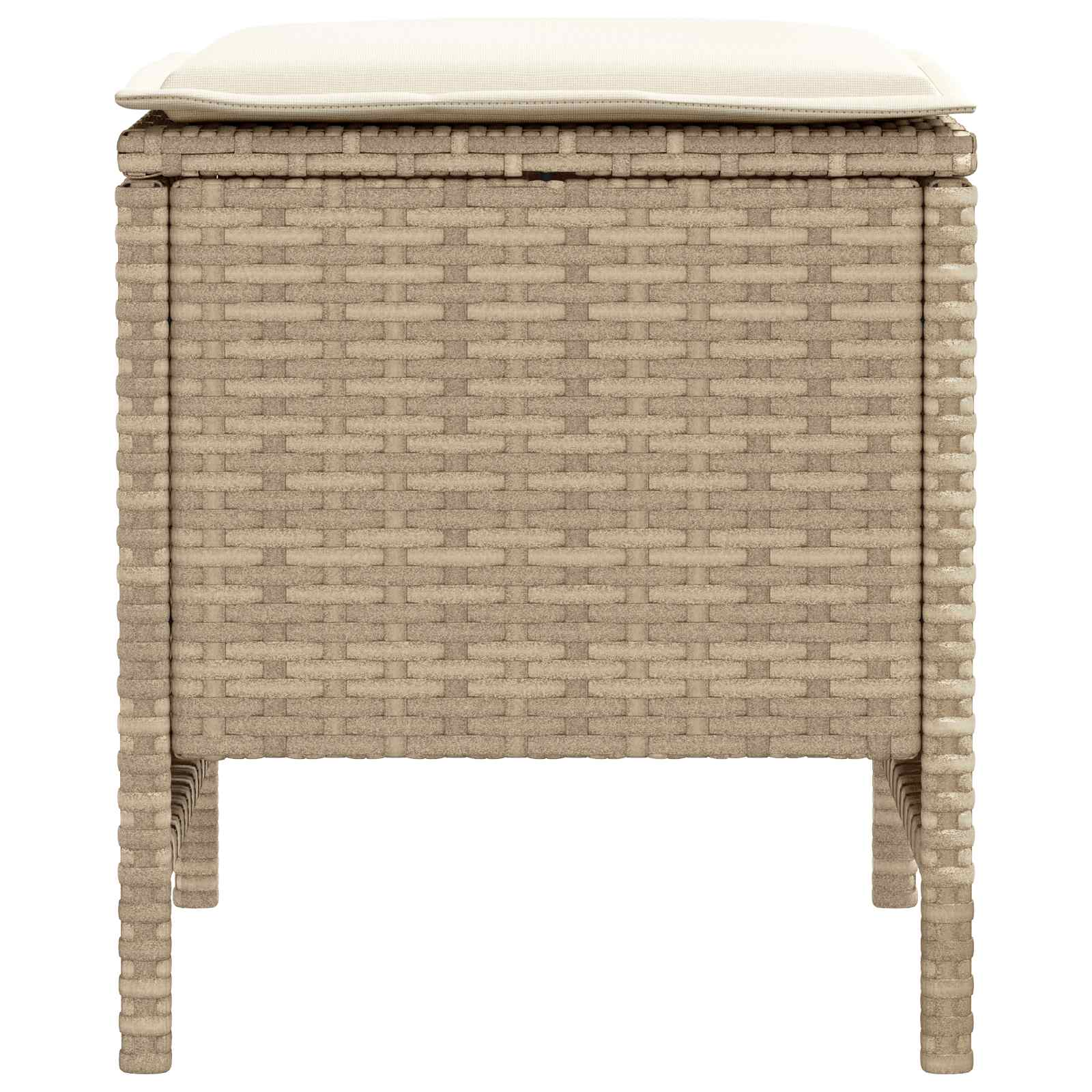 Kerti lábtartó 2 darab beige és krém 38 x 38 x 45 cm pe rattan