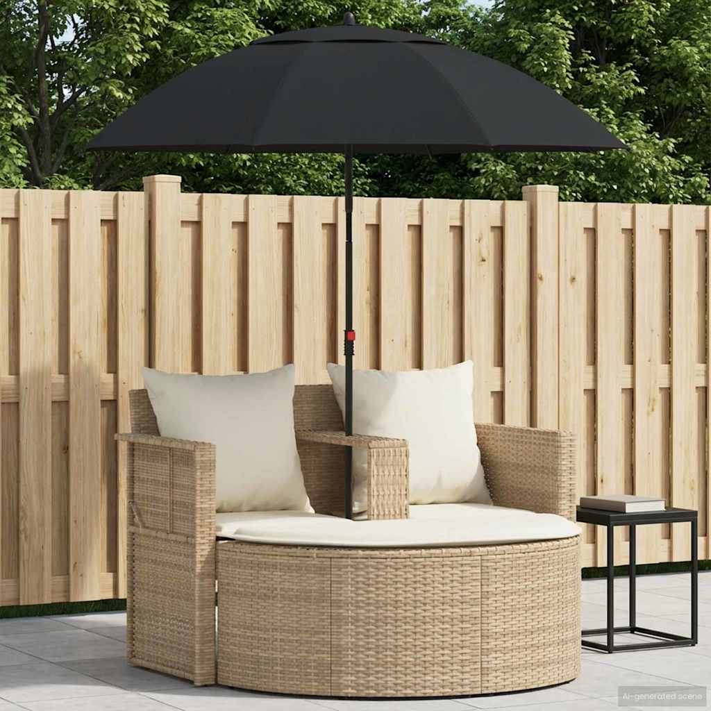 Kerti kanapé párnával 8 pcs beige és krémszínű polirattan