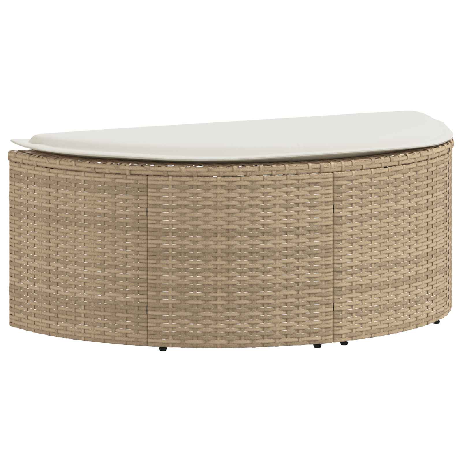 Kerti kanapé párnával 8 pcs beige és krémszínű polirattan