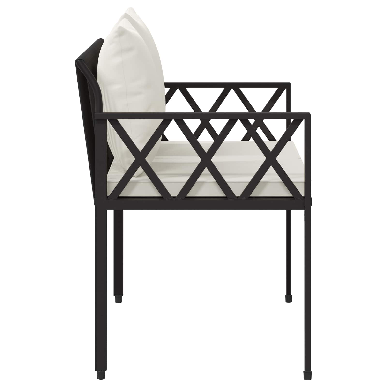 Kültéri padok 2 -seater 116 x 56 x 75 cm polirattan