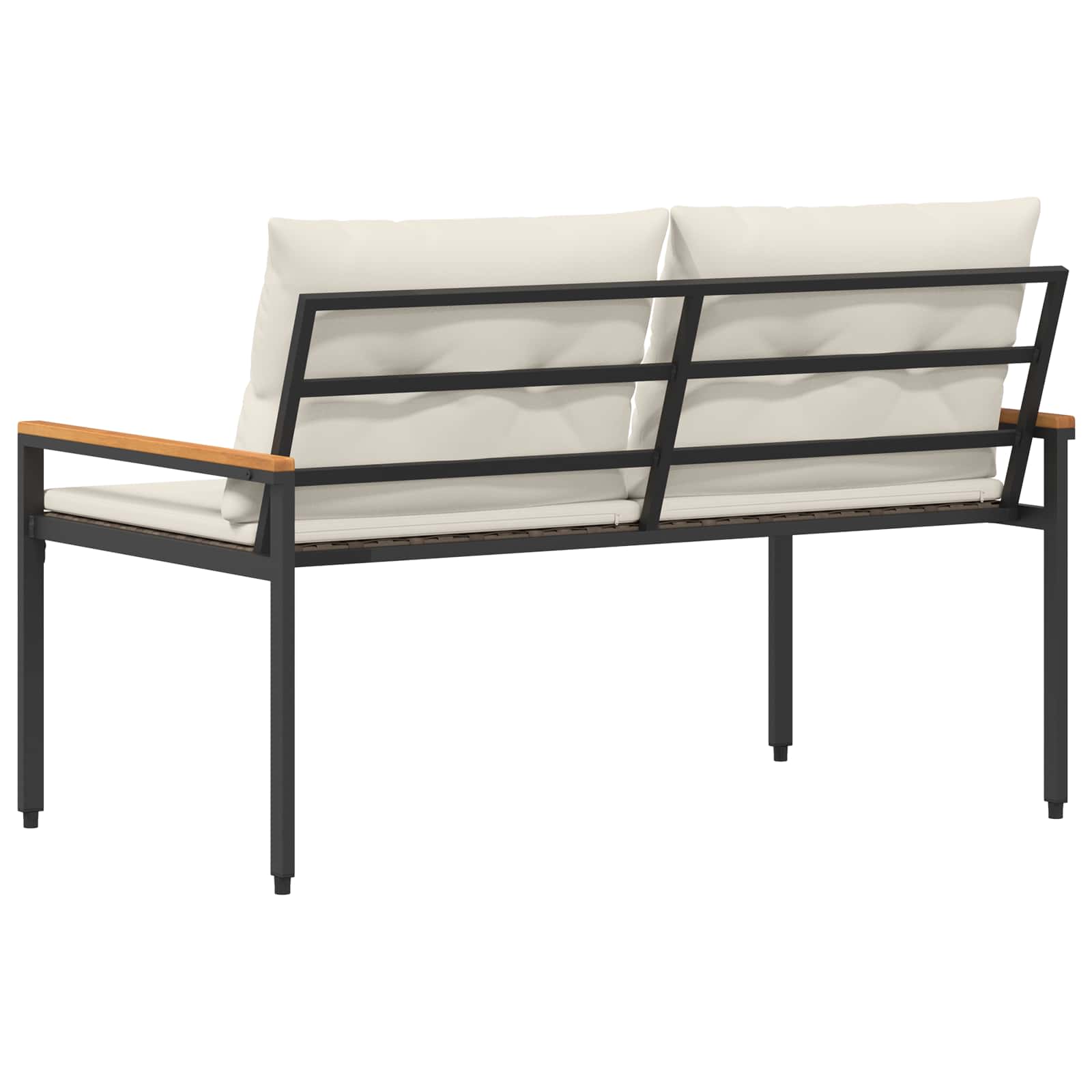 Kerti pad 2 -seater 116 x 67,5 x 72 cm polirattan krémfehér