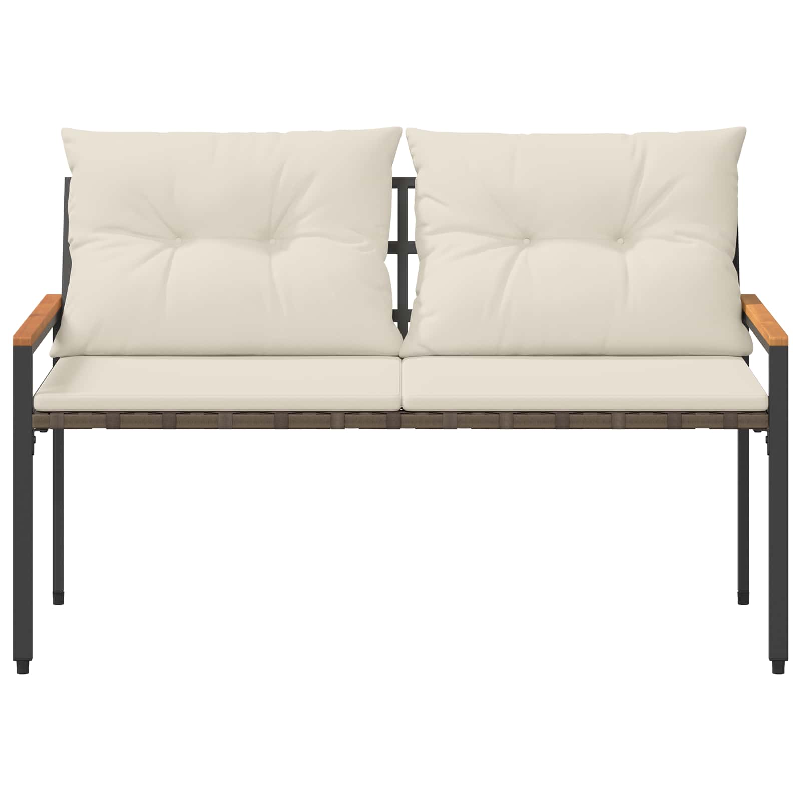 Kerti pad 2 -seater 116 x 67,5 x 72 cm polirattan krémfehér