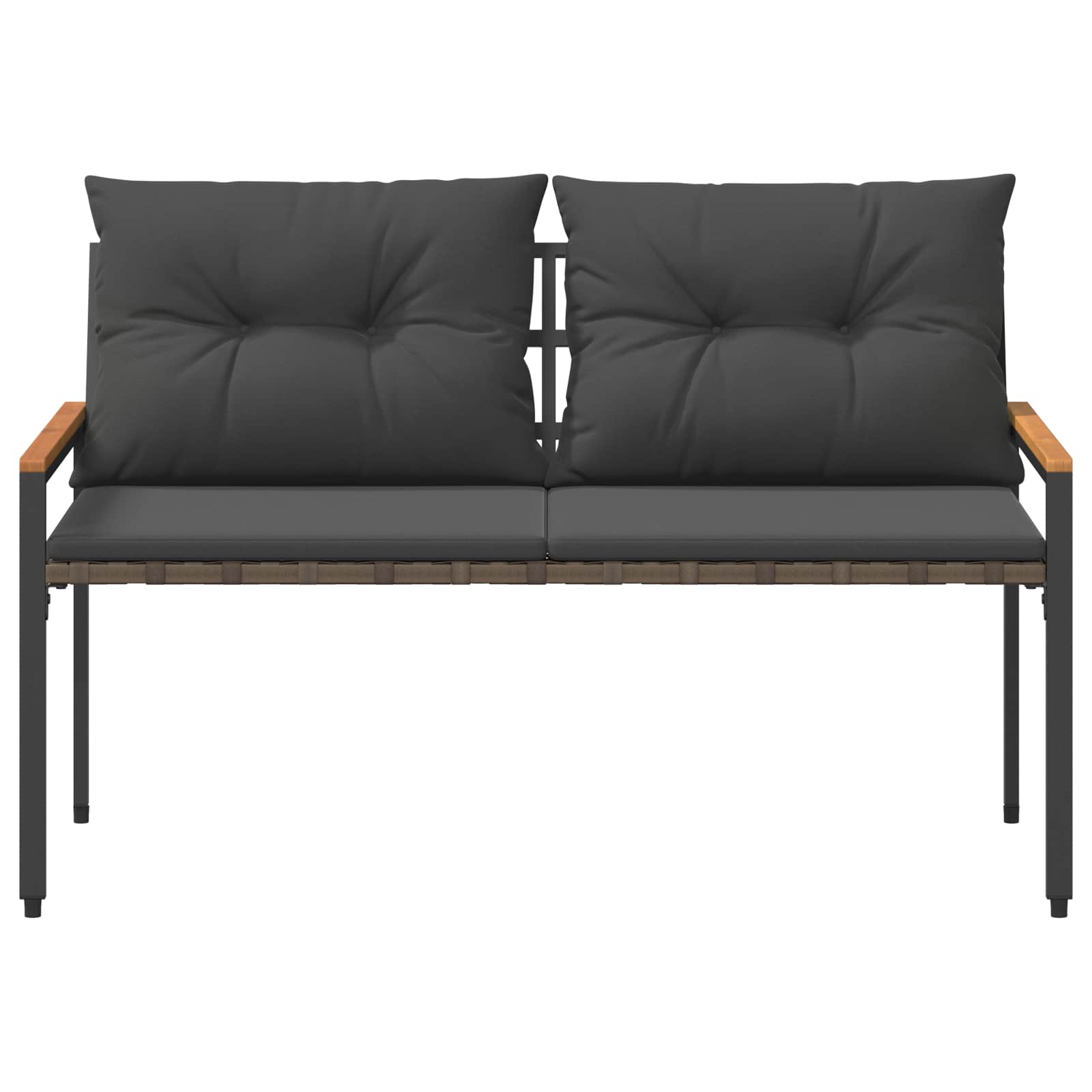 Kerti pad 2 -seater 116 x 67,5 x 72 cm polirattan sötétszürke