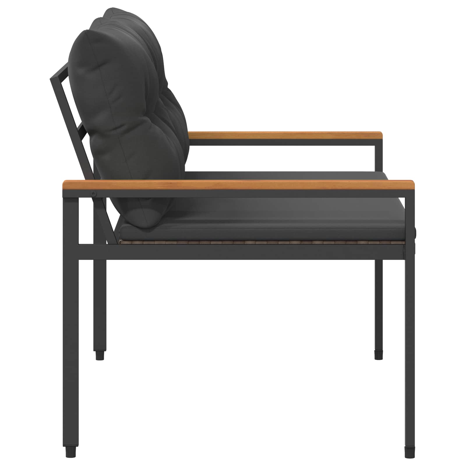 Kerti pad 2 -seater 116 x 67,5 x 72 cm polirattan sötétszürke