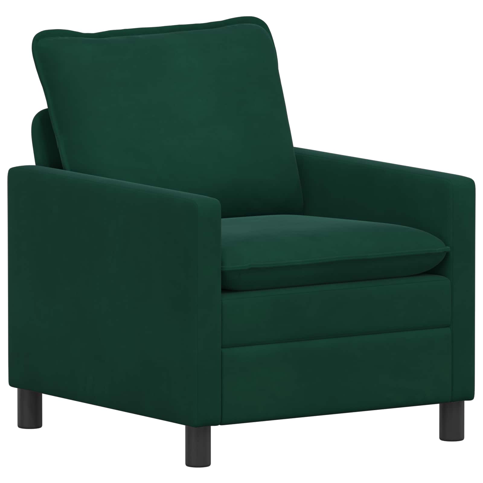 Kanapé szett 2 pcs sötétzöld bársony