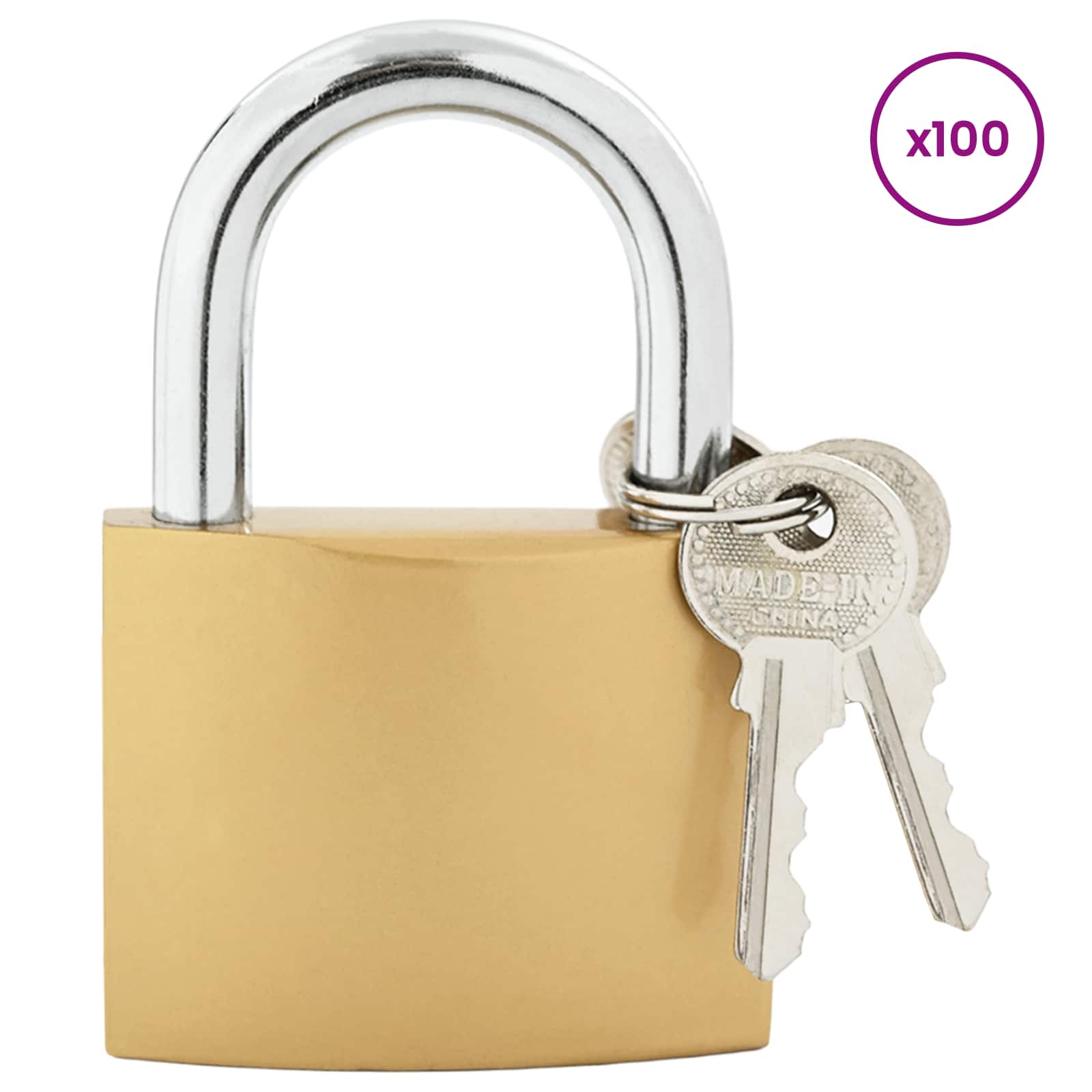 U lakat kulcsokkal 100 pcs bronz vas
