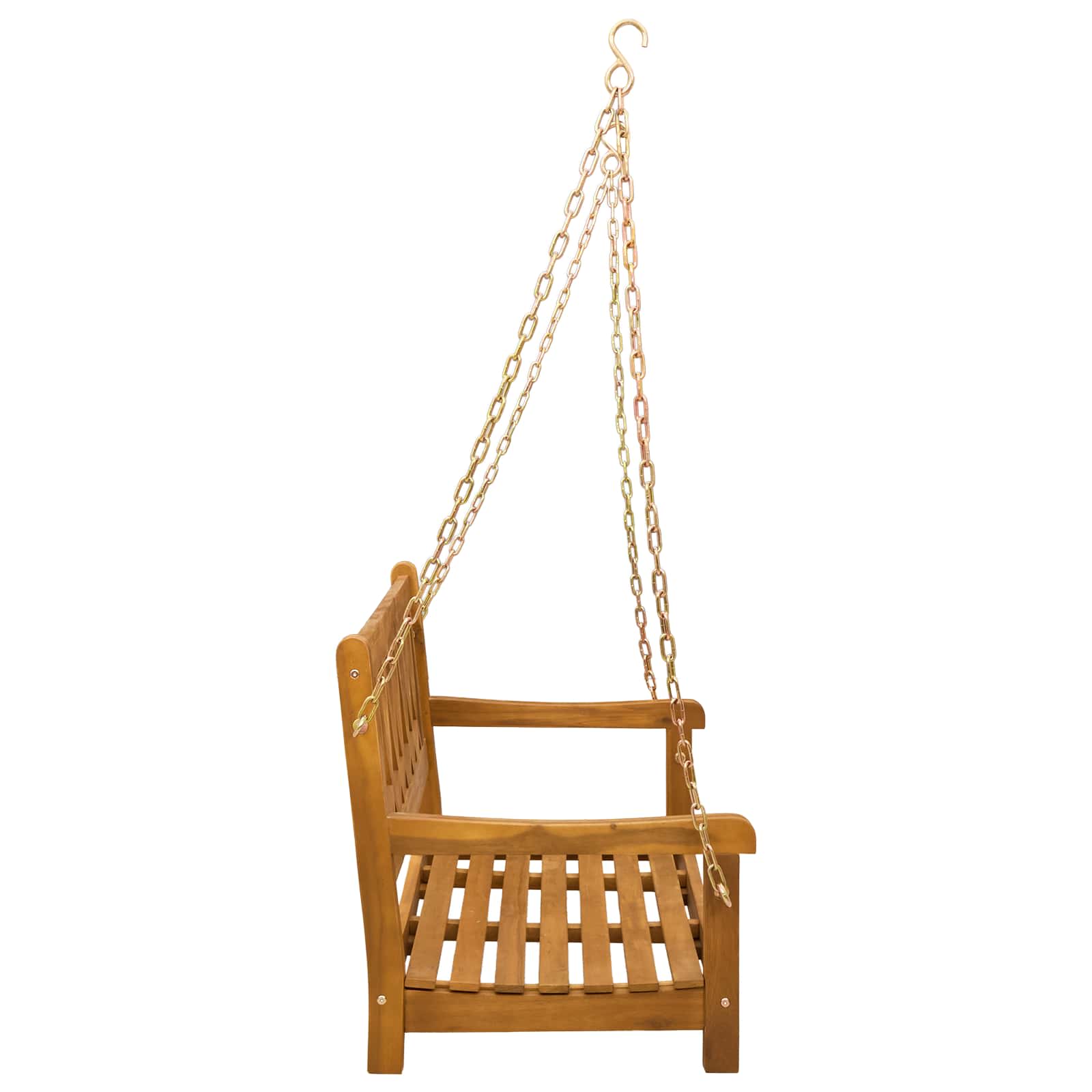 Kerti hinta pad természetes 110 x 56 x 58 cm tömör akácfa