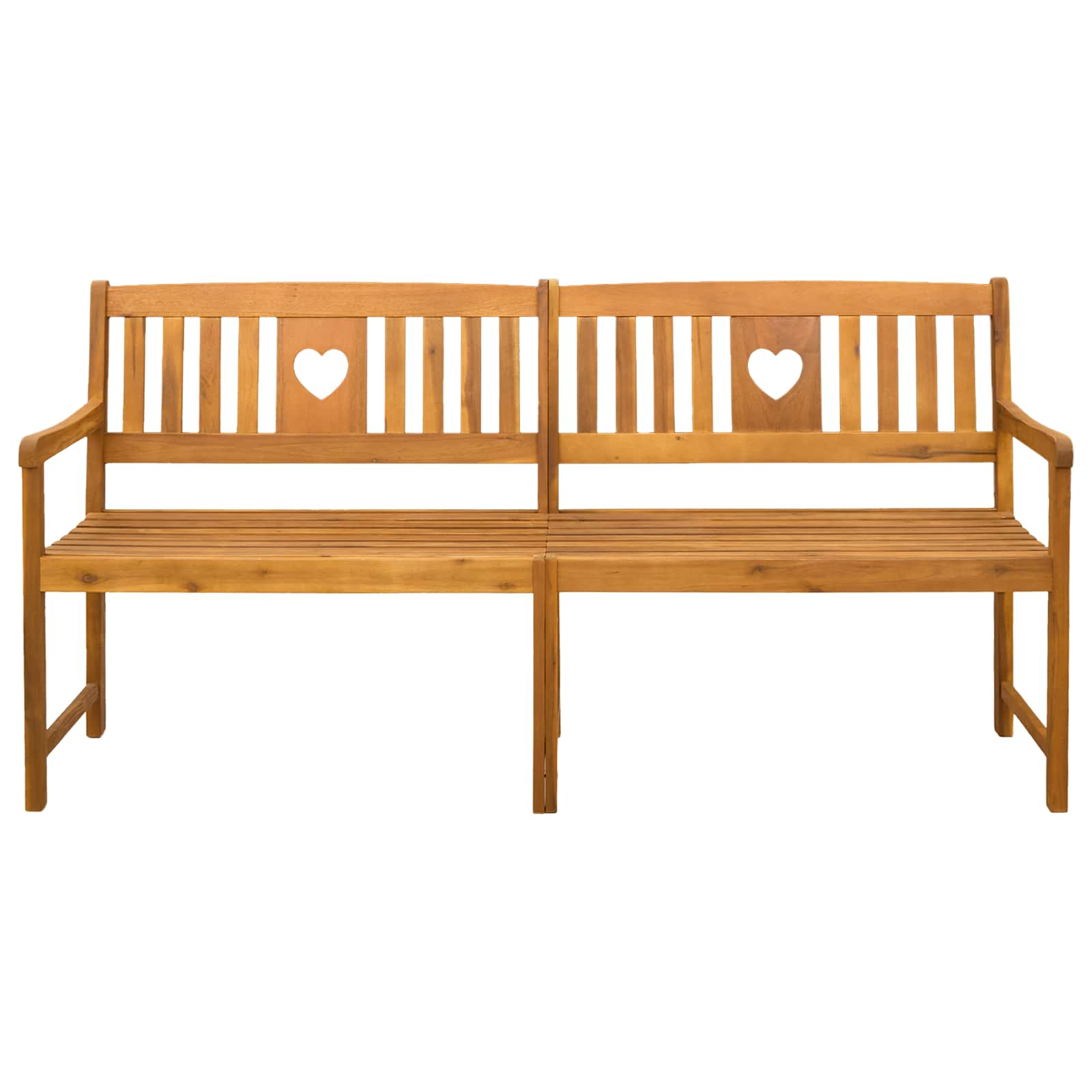 Kerti pad természetes 180 x 55,5 x 90 cm tömör akácfa