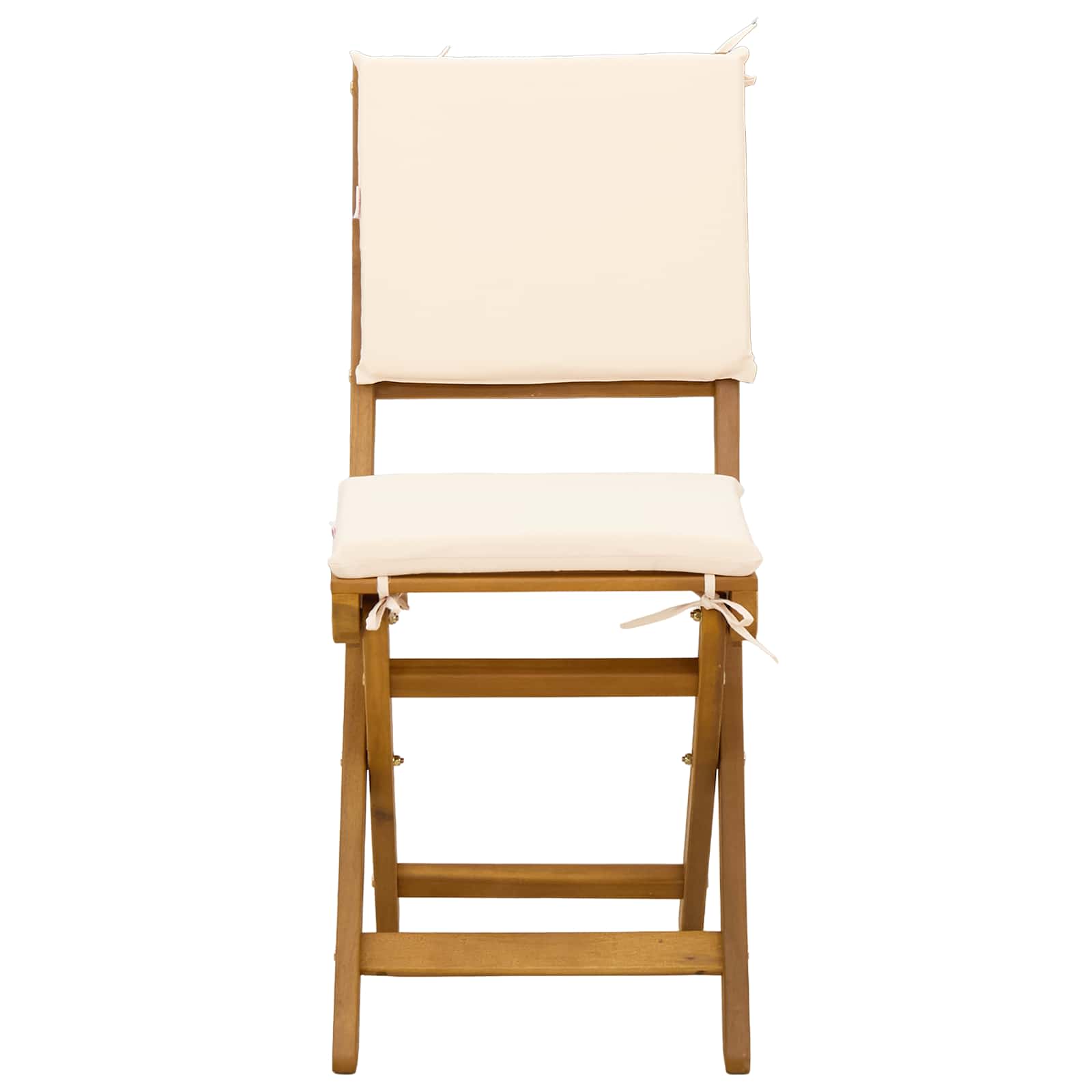 Kültéri bistro székek párnával 4 pcs krémfehér 38 x 46 x 85 cm