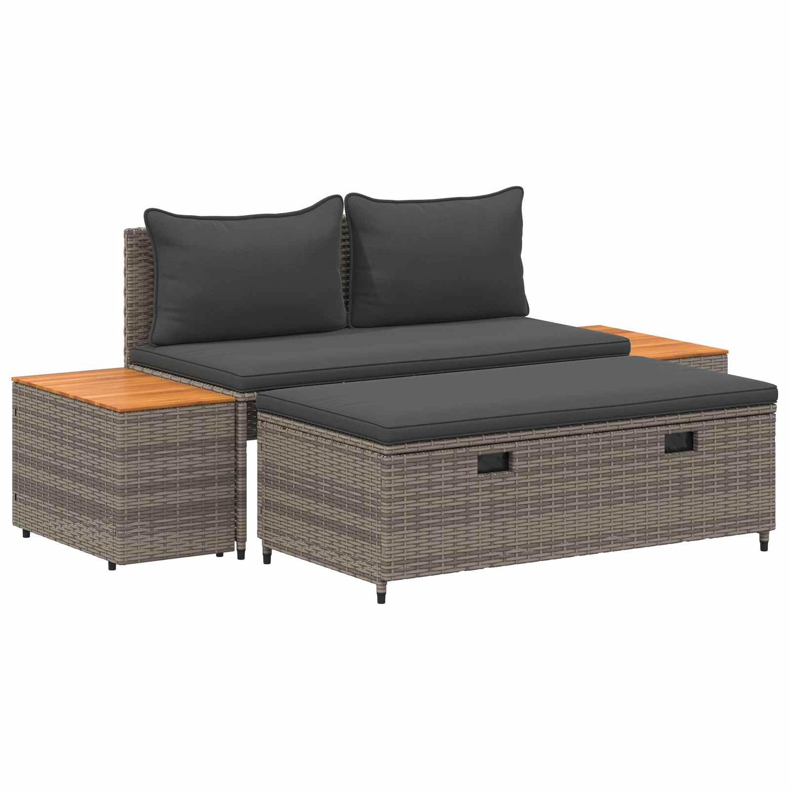 Kültéri kanapé szett 4 -seater 4 pcs 55 x 30 x 39 cm