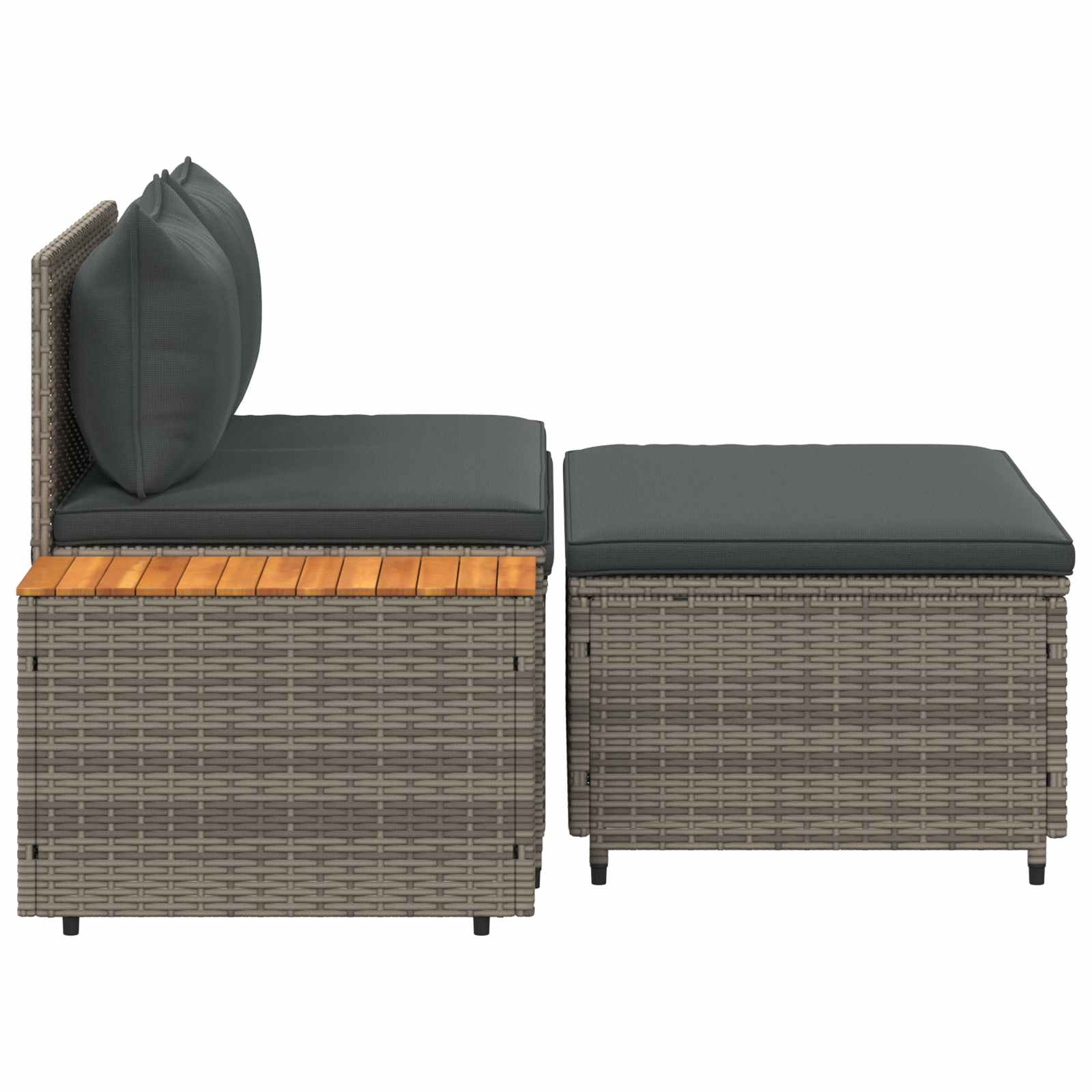 Kültéri kanapé szett 4 -seater 4 pcs 55 x 30 x 39 cm
