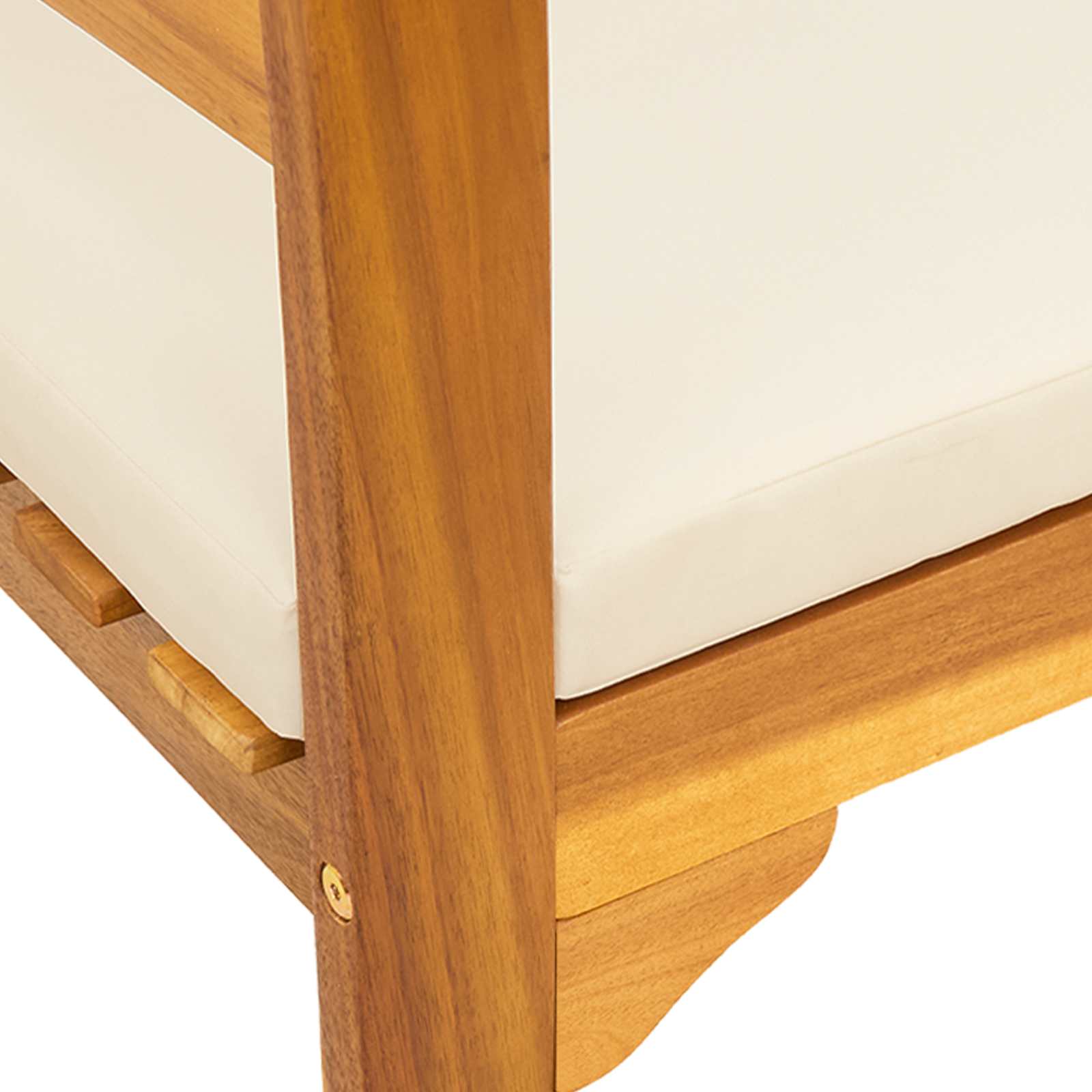 Pad természetes olaj bevonat 114 x 46 x 82,5 cm tömör akácfa