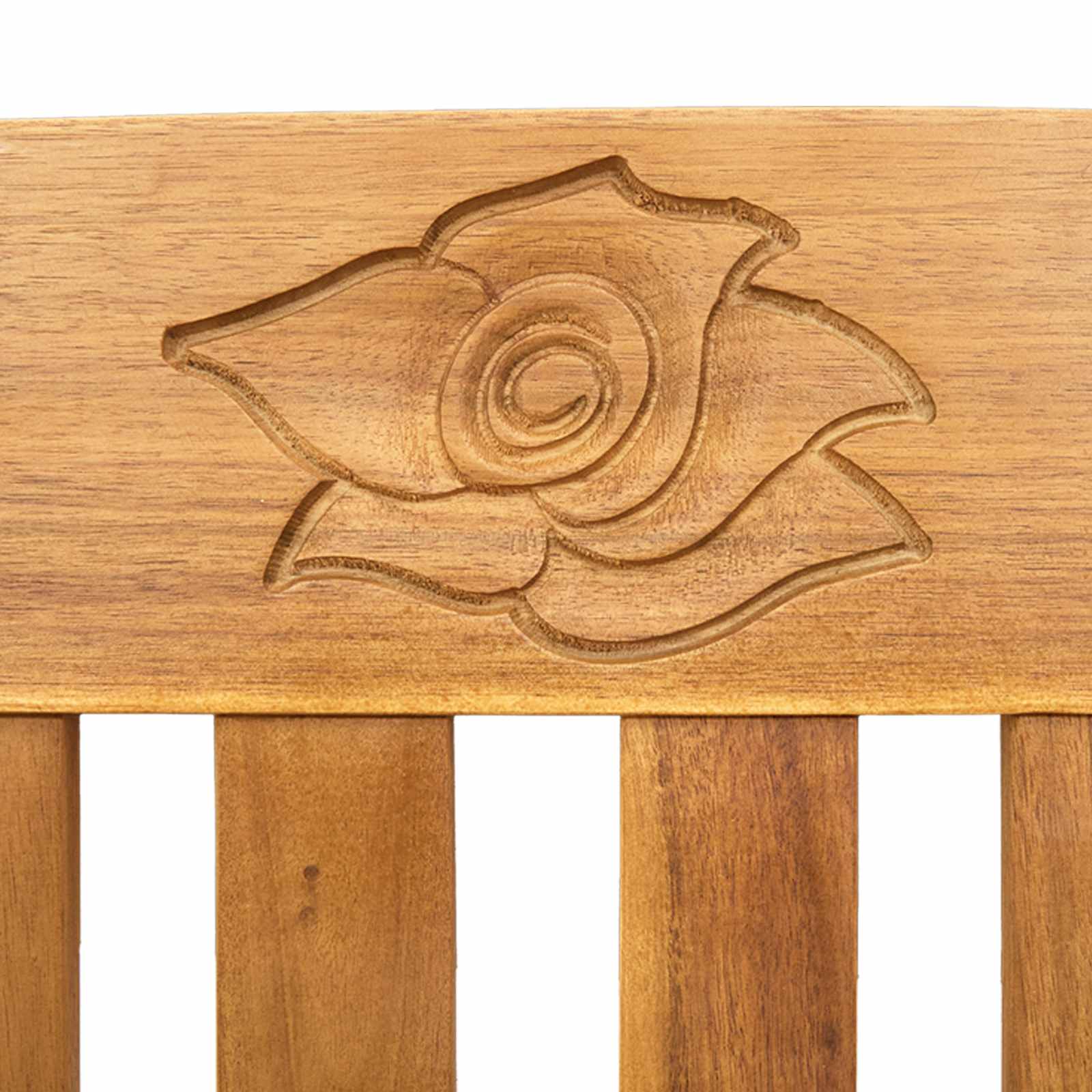 Rózsapad természetes 157 x 46 x 82,5 cm tömör akácfa