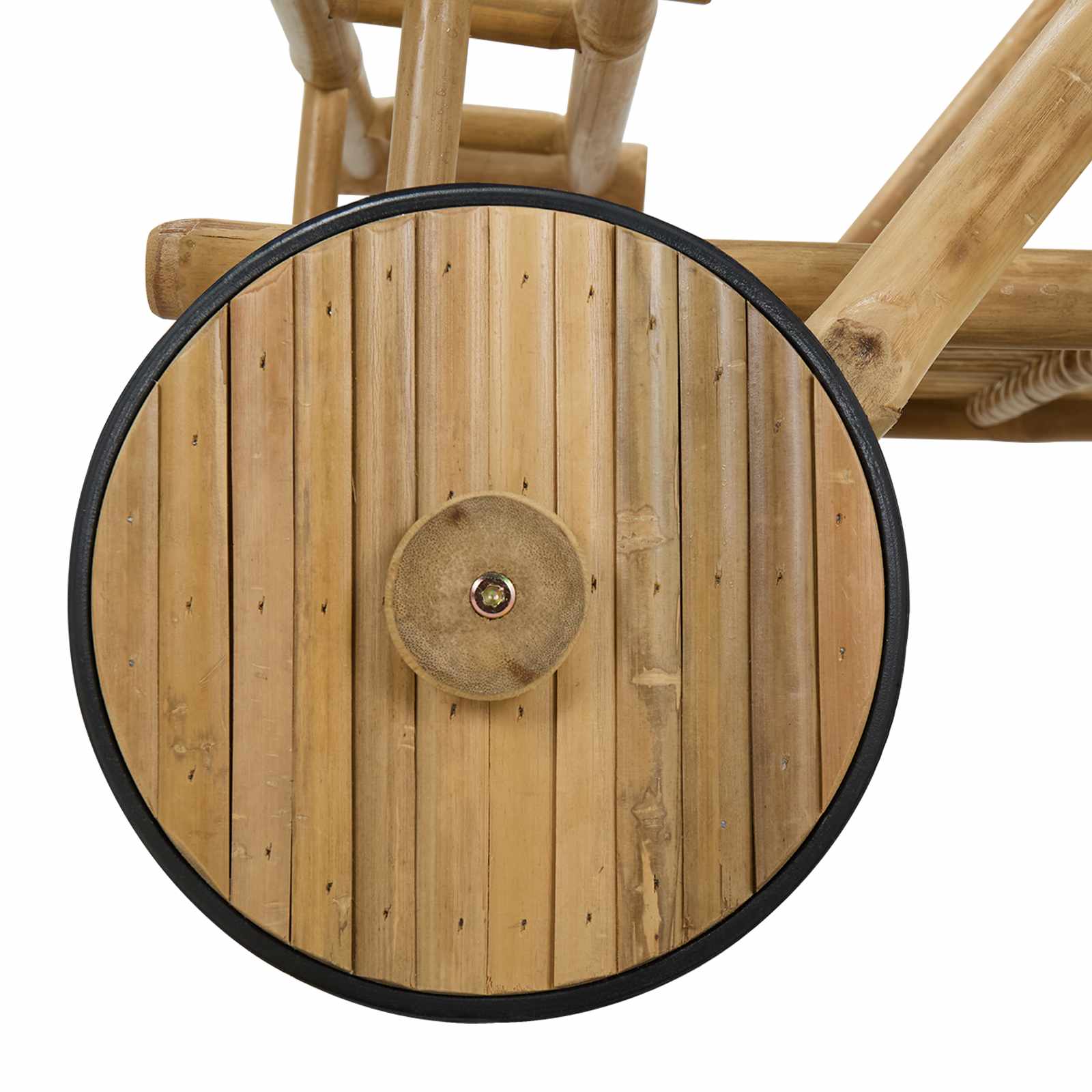 Kerekes teás kocsi természetes 79 x 67.5 x 84 cm bambusz