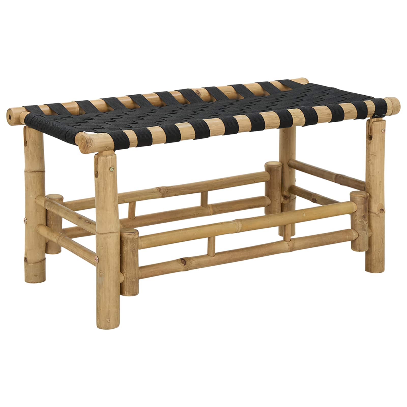 Kerti pad 80 x 38 x 40 cm bambusz természetes négyszögletes
