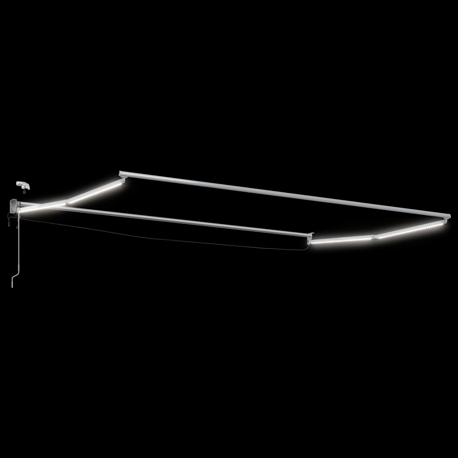 Elektromos kihúzható napellenző keret fehér 5 x 3 m alumínium