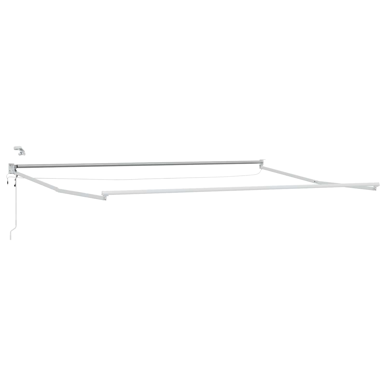 Elektromos kihúzható napellenző keret fehér 5 x 3 m alumínium