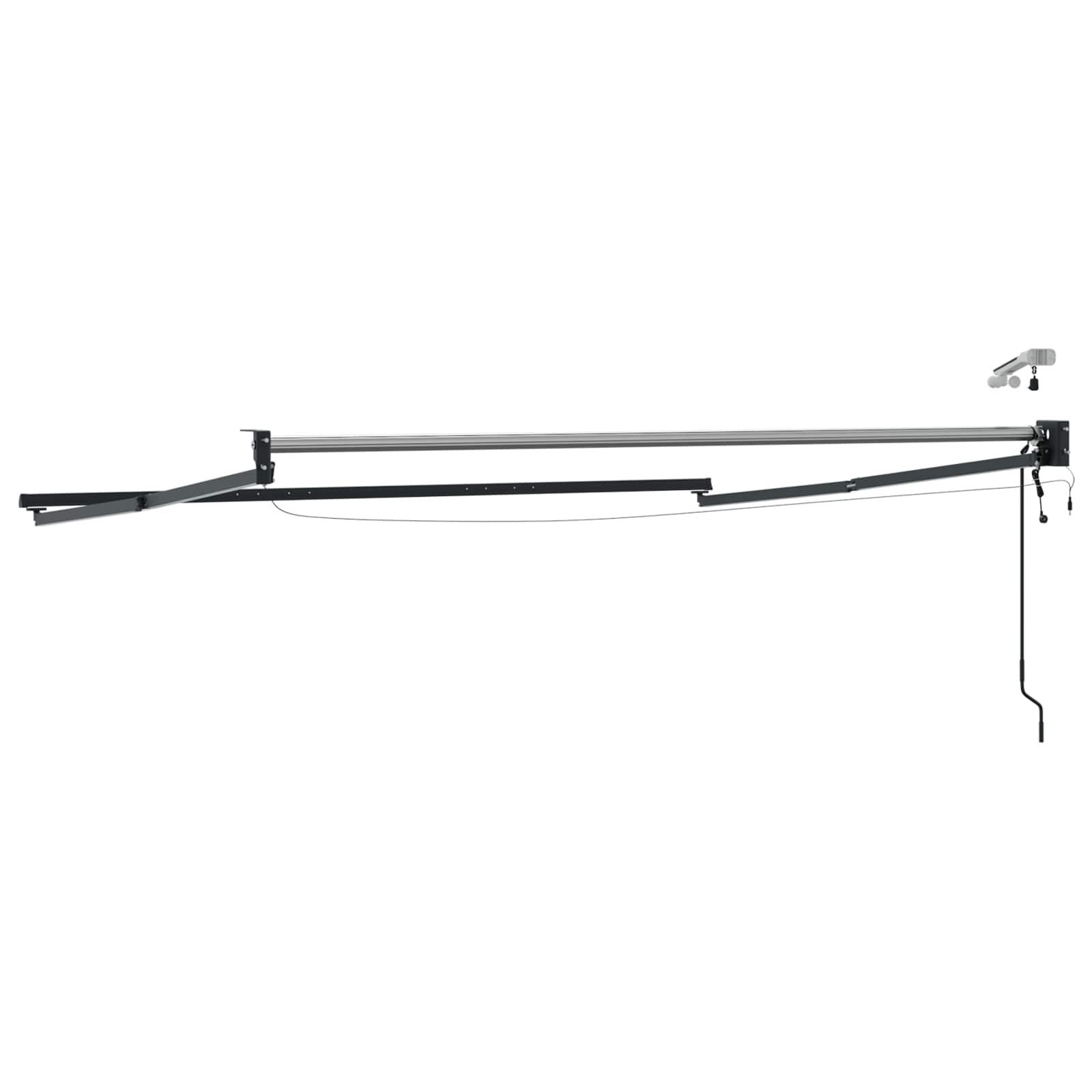 Elektromos kihúzható napellenző keret antracit 3 x 2 m