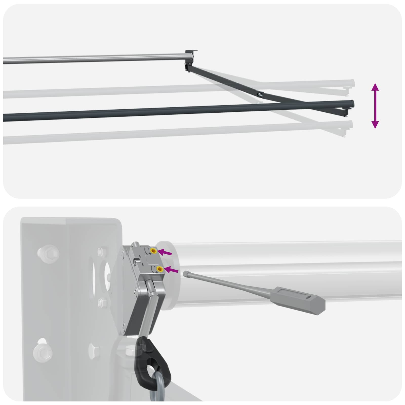 Elektromos kihúzható napellenző keret antracit 4 x 2 m