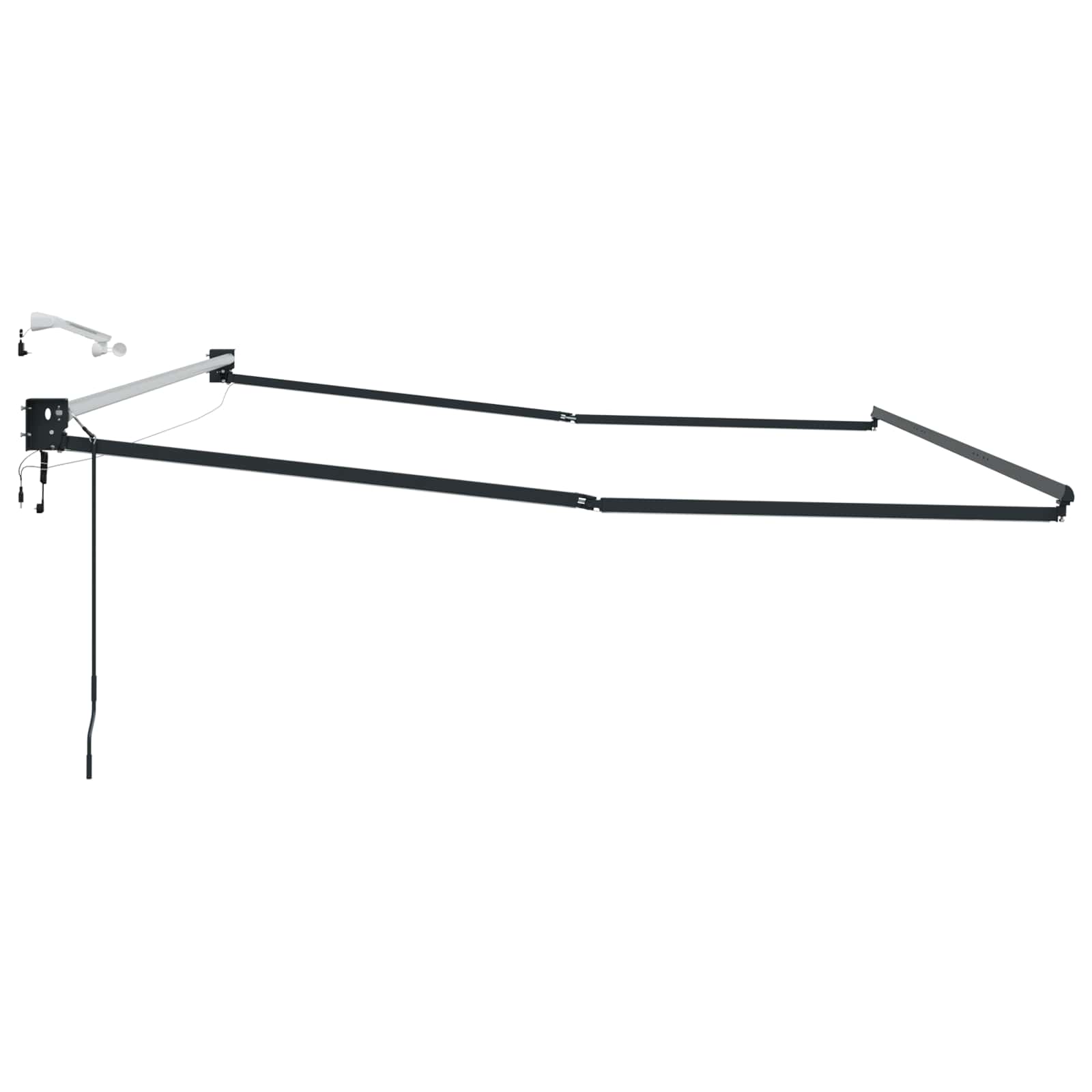 Elektromos kihúzható napellenző keret antracit 4,5 × 3 m