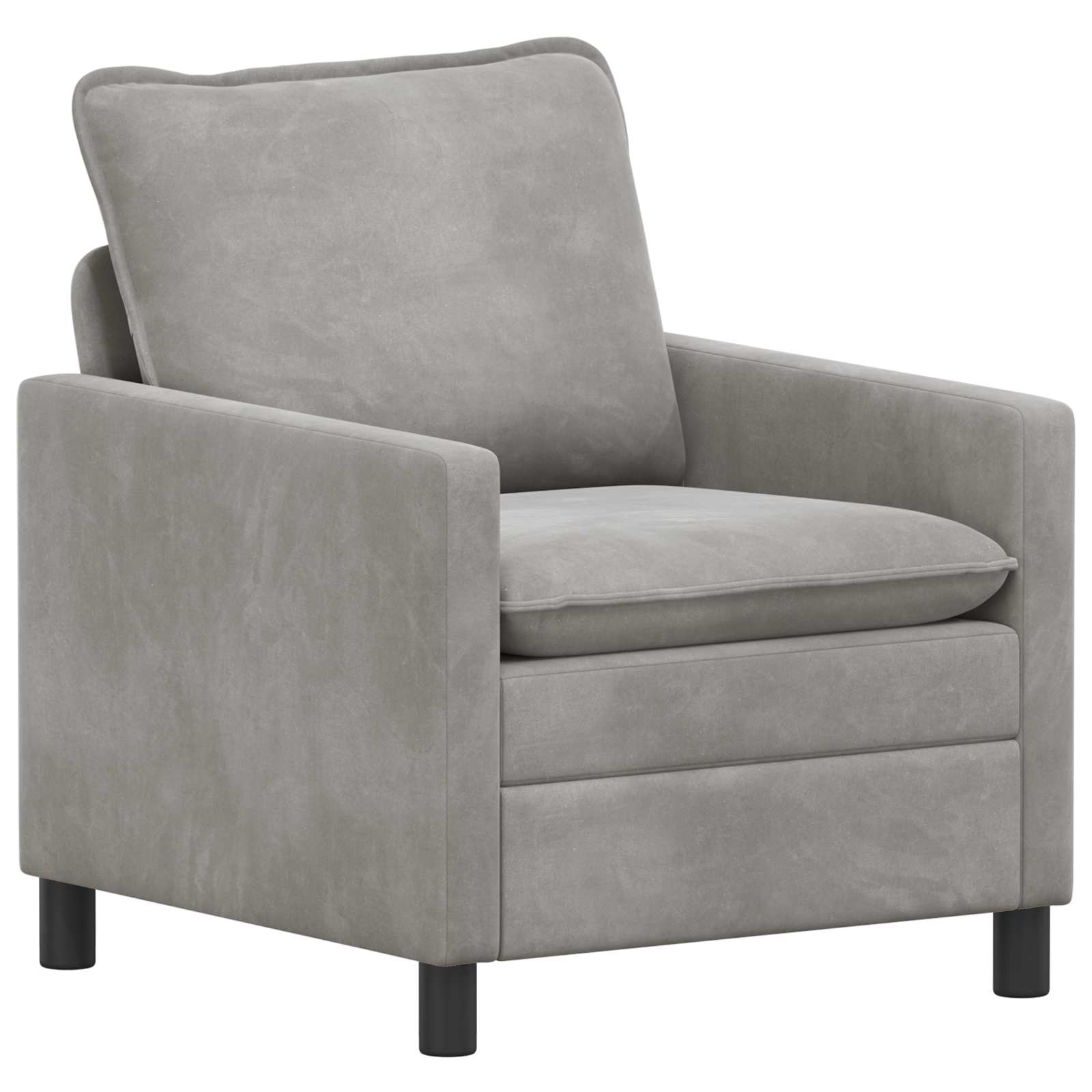 Kanapé világosszürke 76 x 81 x 87,5 cm bársony