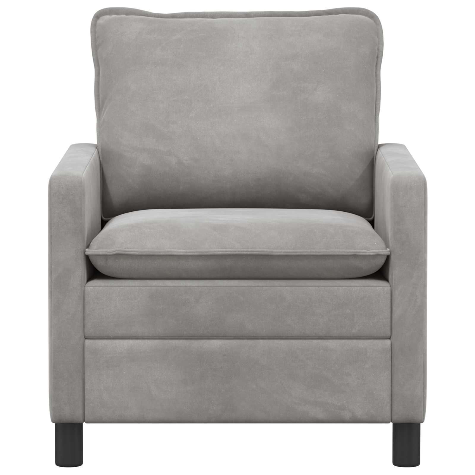 Kanapé világosszürke 76 x 81 x 87,5 cm bársony