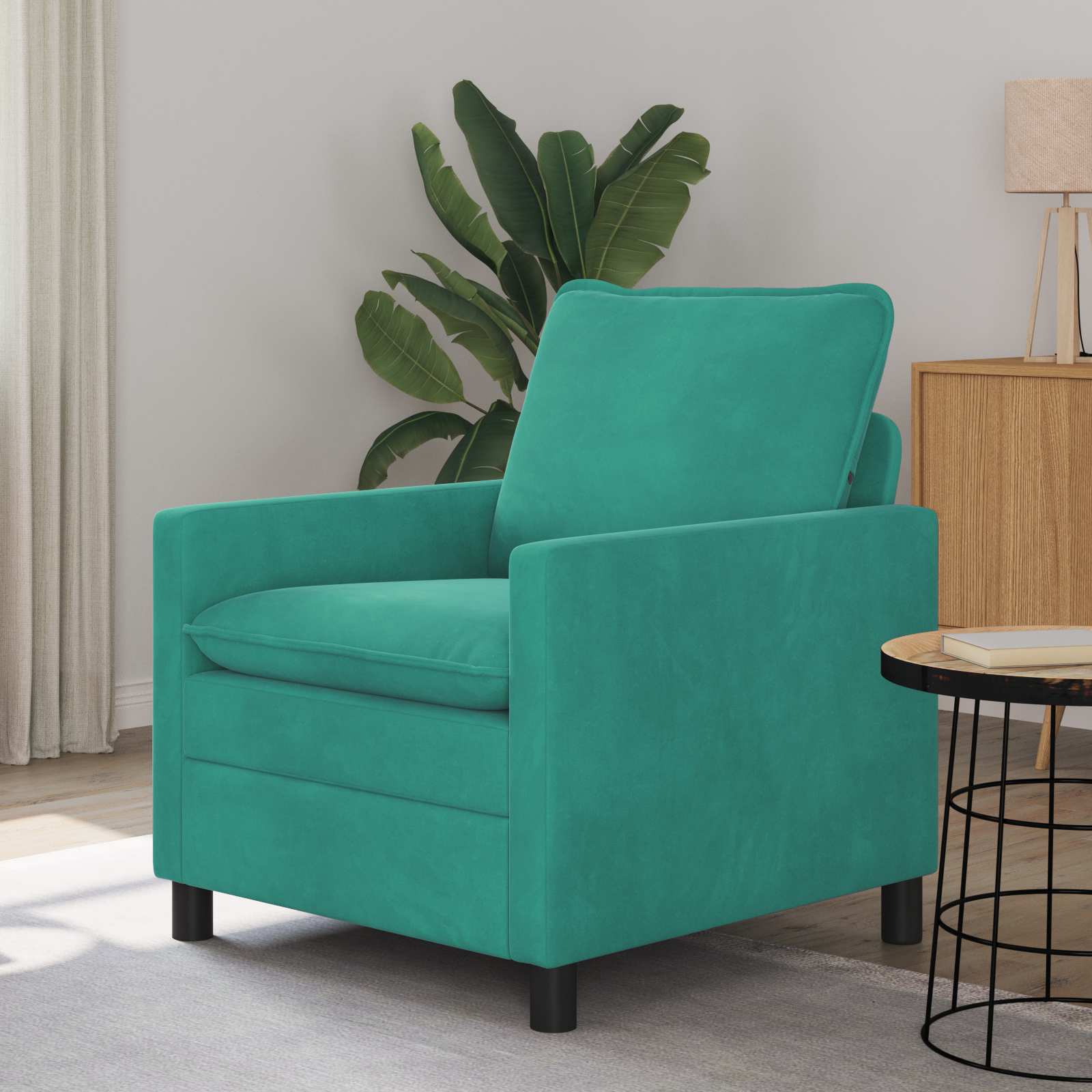 Kanapé türkiz 76 x 81 x 87,5 cm bársony