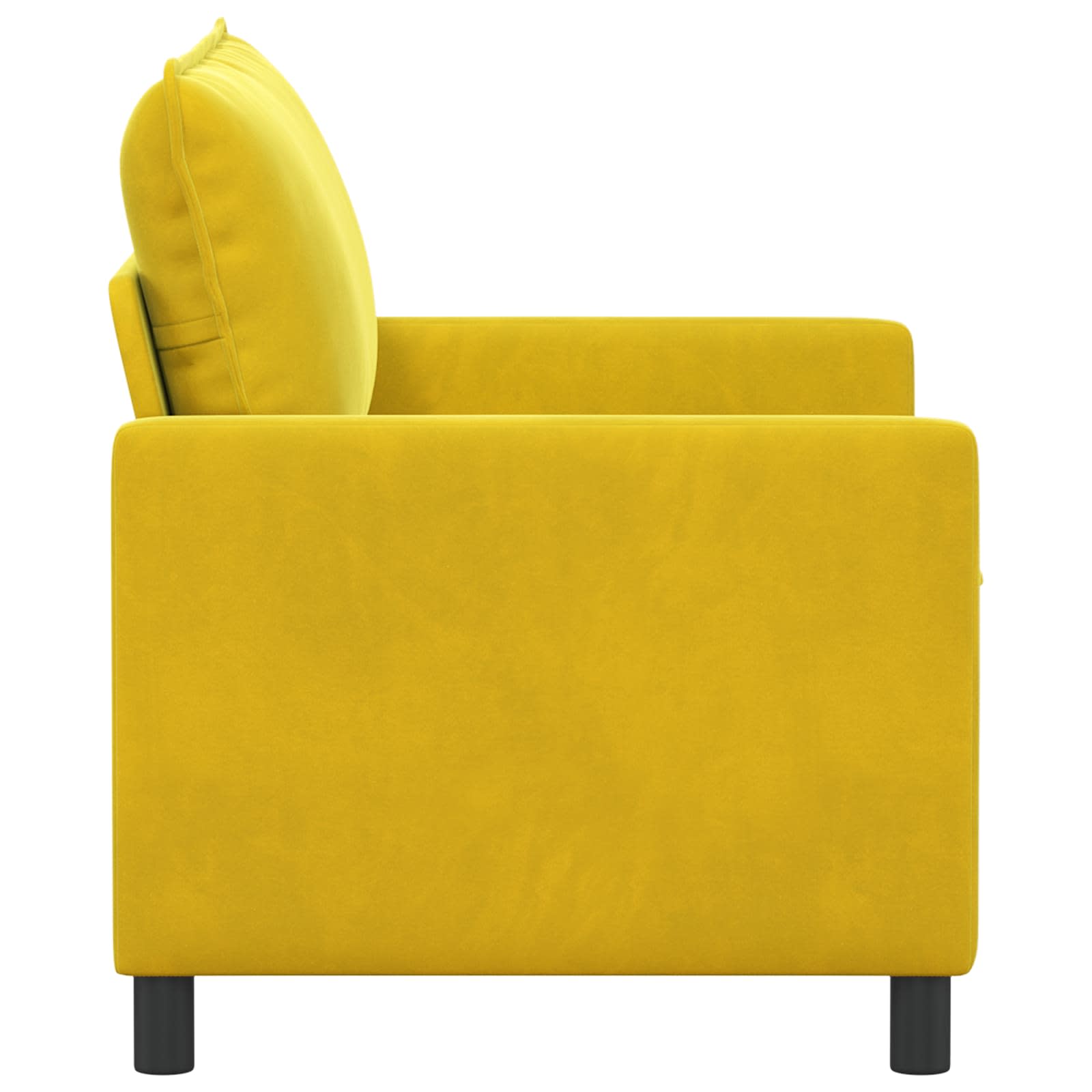 Kanapé sárga 126 x 81 x 87,5 cm bársony