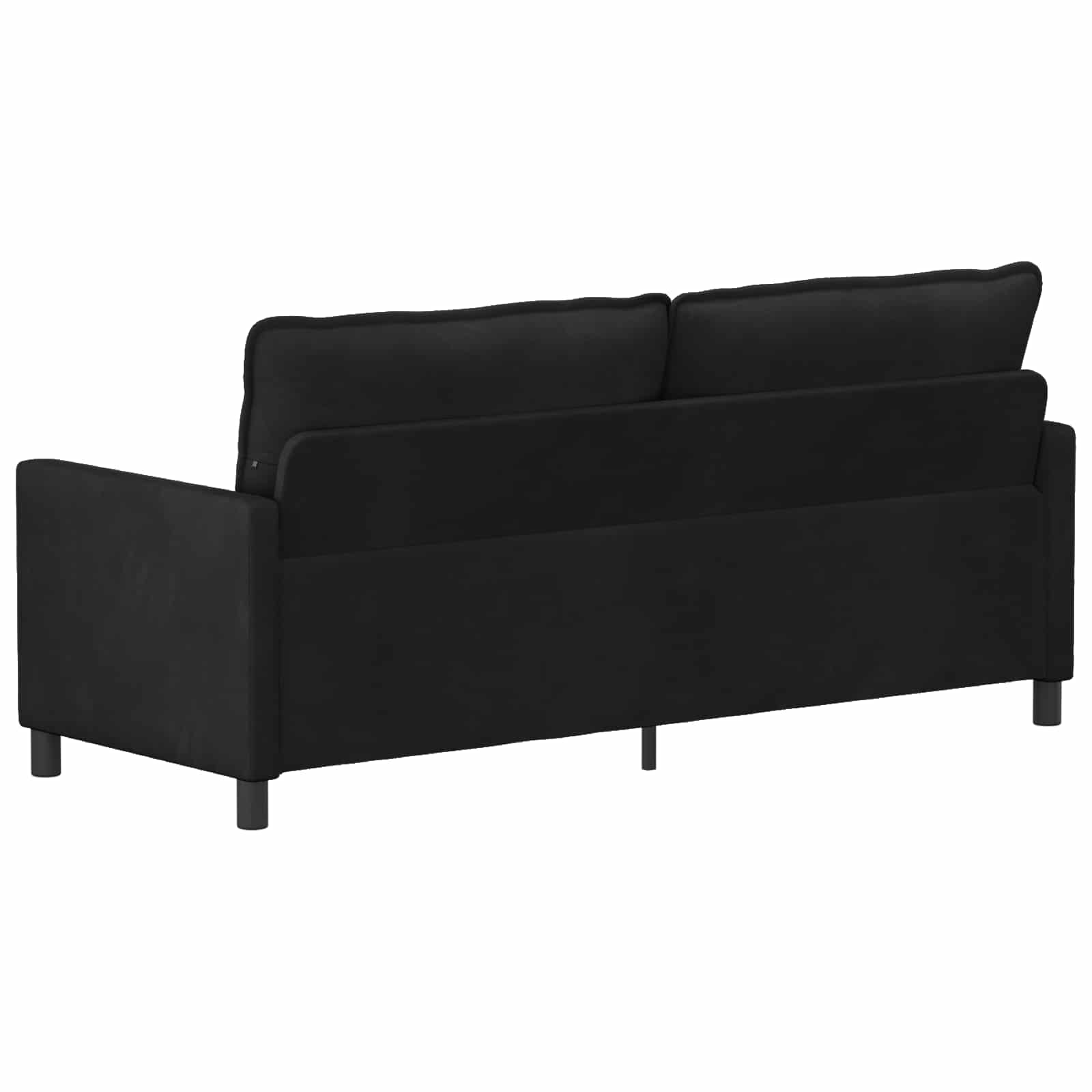 Kanapé fekete 196 x 81 x 87,5 cm bársony