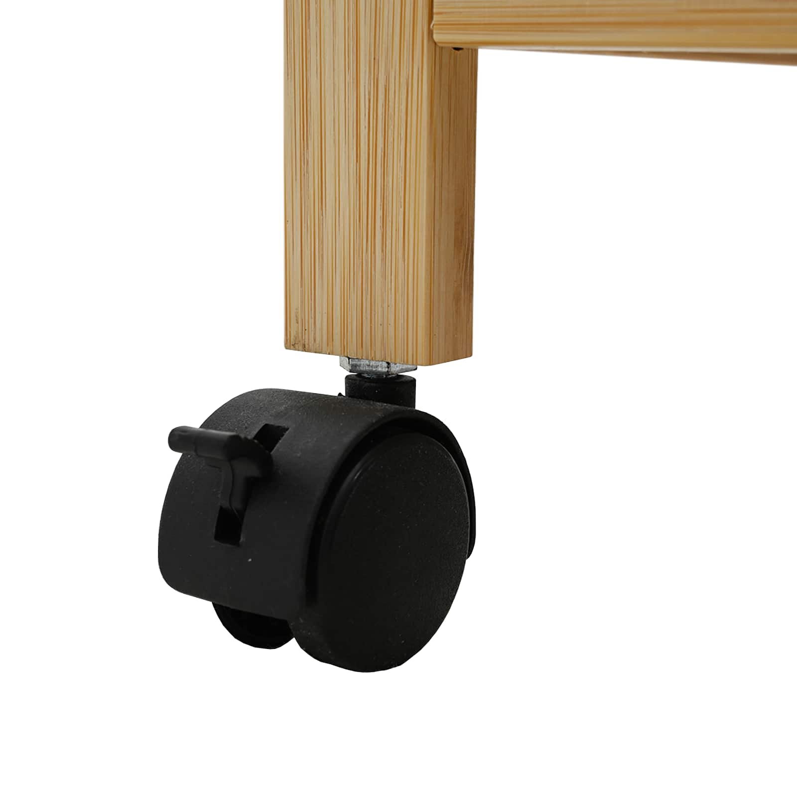 Konyhai kocsi kerekekkel természetes 60 x 18 x 97 cm bambusz