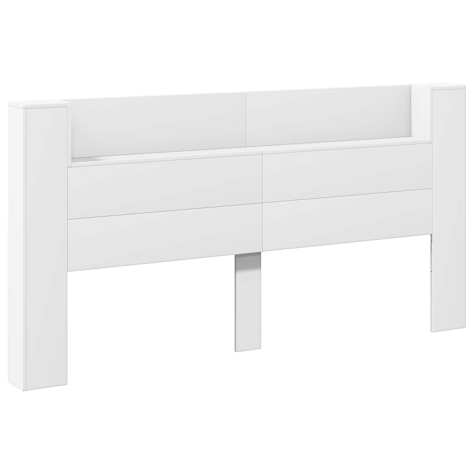 Fejtámla led -es lámpákkal fehér 200 x 16,5 x 103,5 cm faanyag