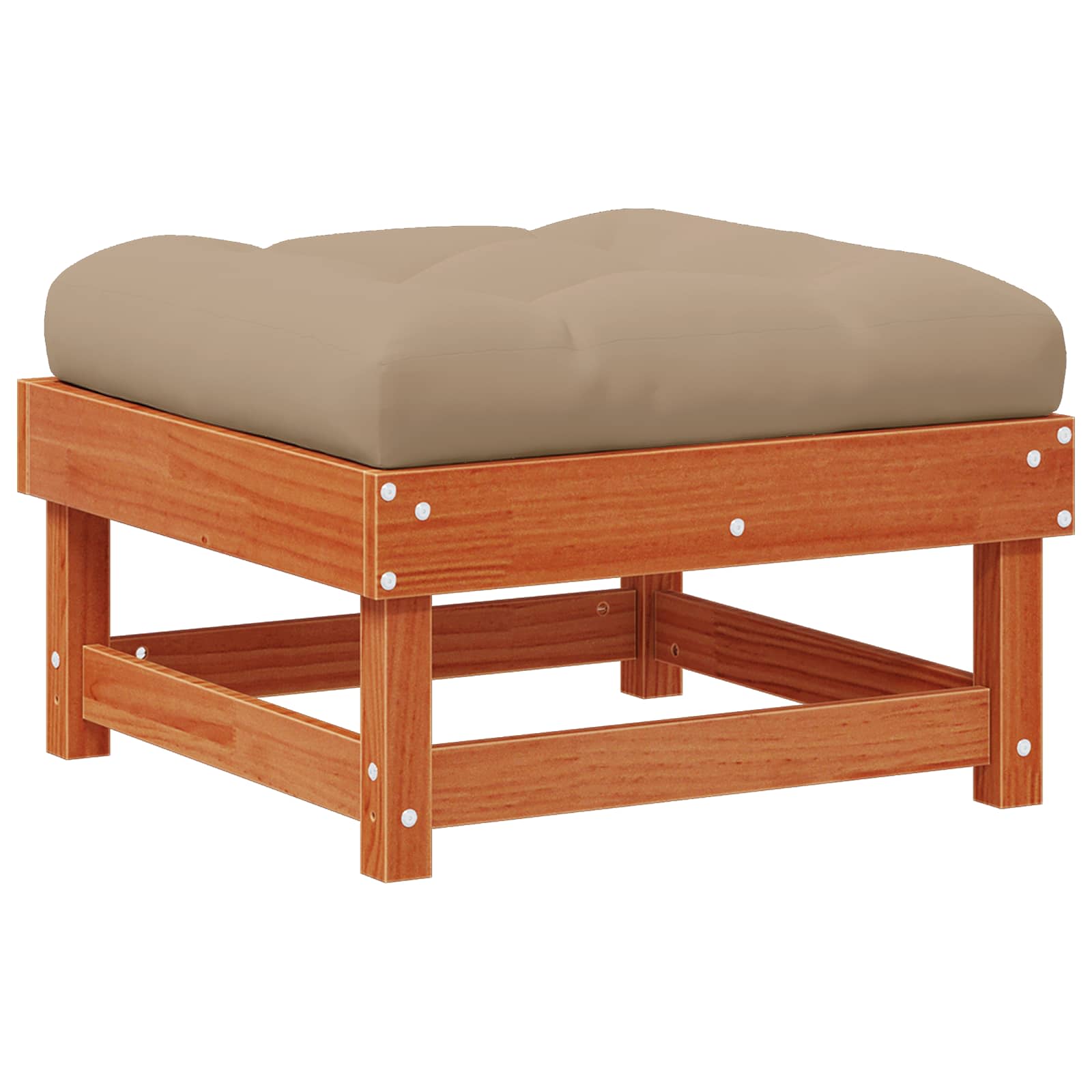 Kerti lounge szett 33 pcs viaszbarna és taupe tömör fenyő