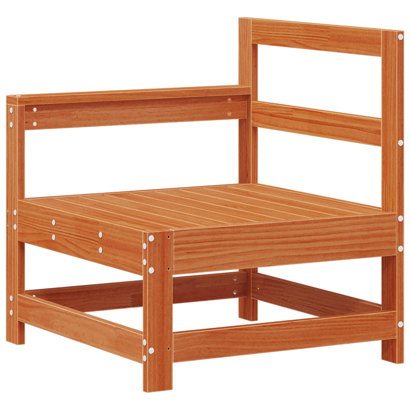 Kerti lounge szett 6 pcs viaszbarna tömör fenyő