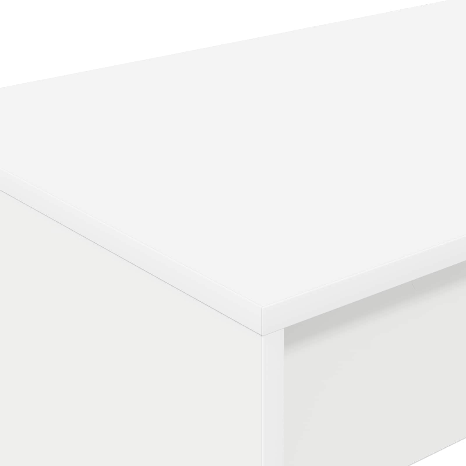 Ágyíróasztal fehér 100 x 45 x 75 cm faanyag