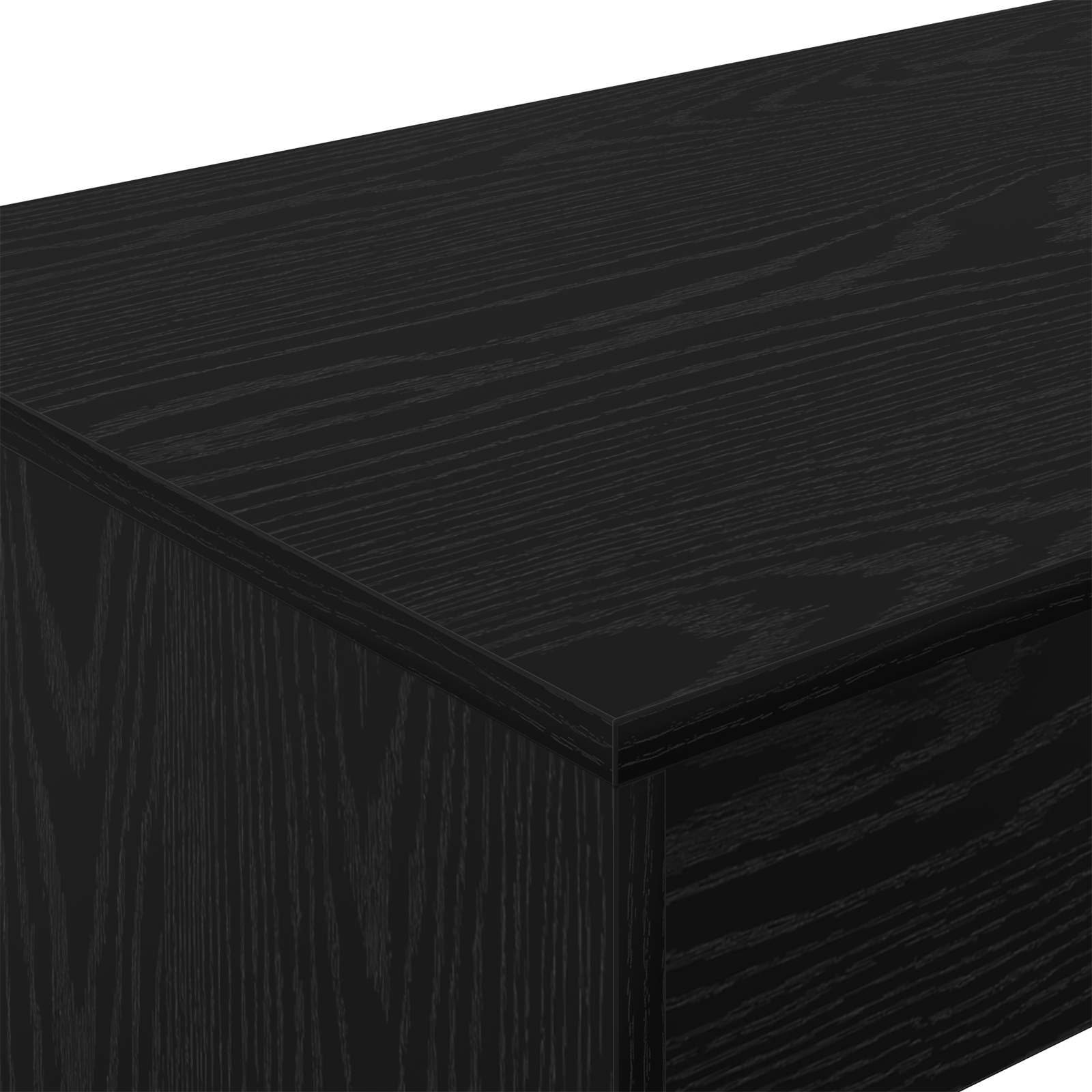 Ágyíróasztal fekete tölgy szerelt fa 100 x 45 x 75 cm