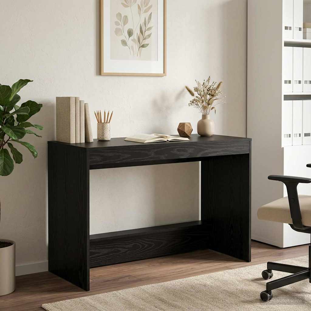 Ágyíróasztal fekete tölgy szerelt fa 100 x 45 x 75 cm