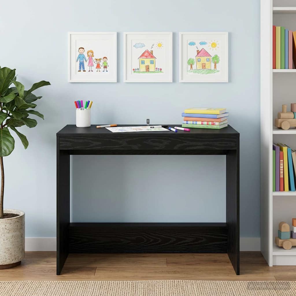 Ágyíróasztal fekete tölgy szerelt fa 100 x 45 x 75 cm
