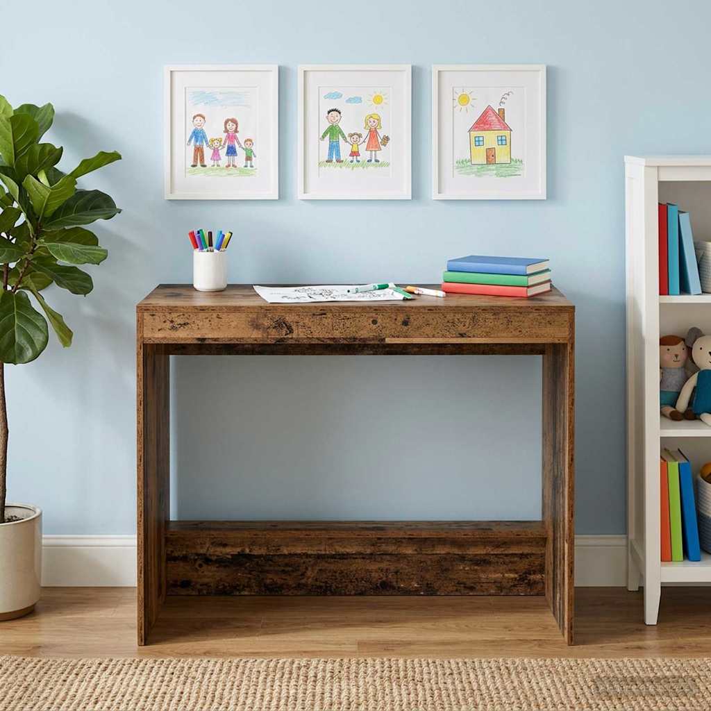 Ágyíróasztal antik fa szerelt fa 100 x 45 x 75 cm