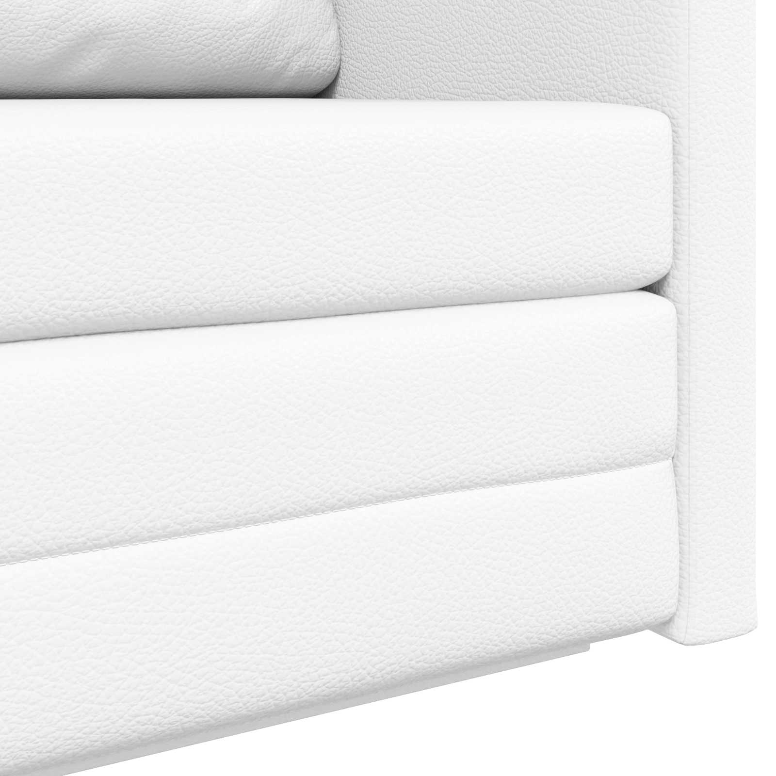 Hajtogatható kanapéágy fehér 124 x 71 x 78 cm pvc