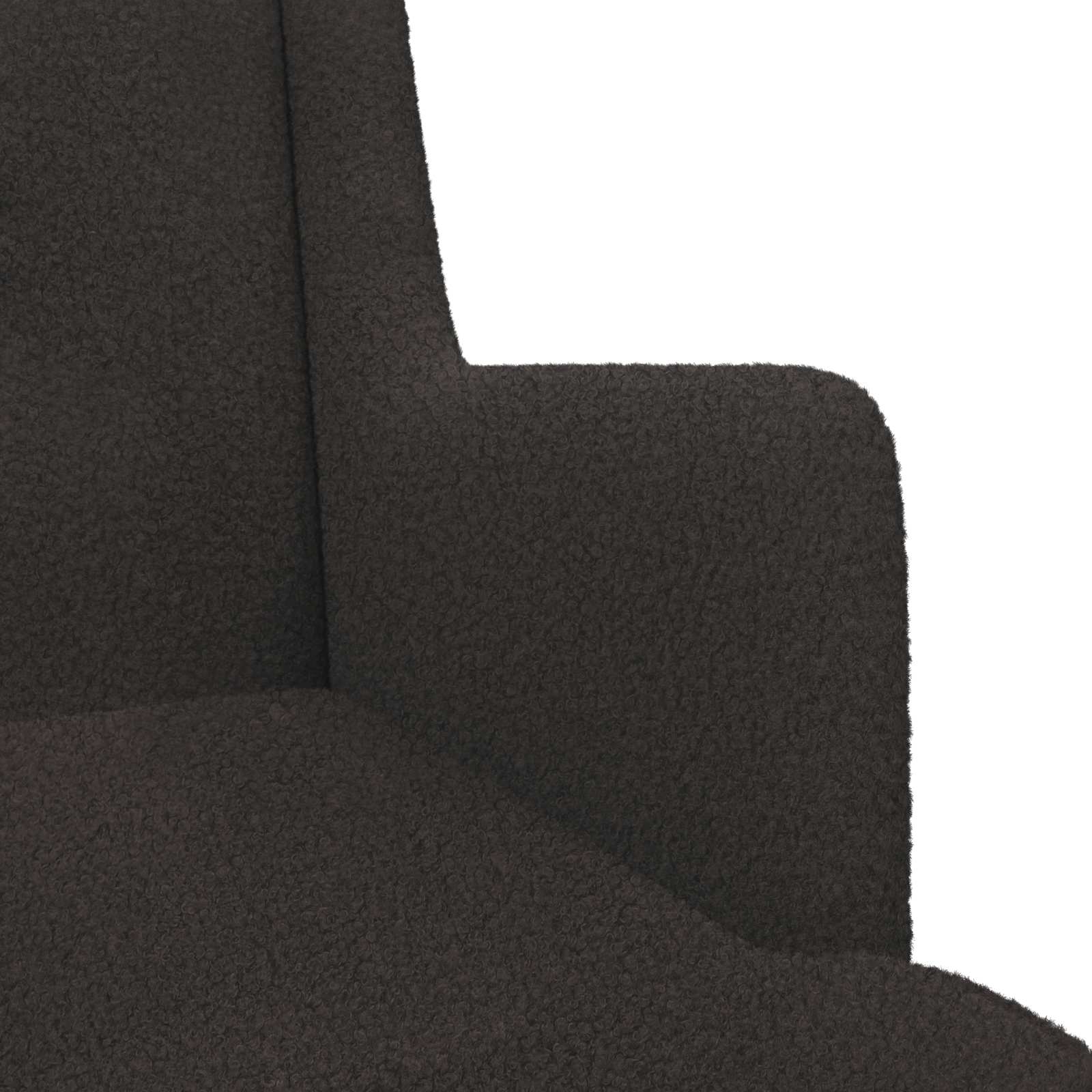 Hintaszék fekete 62 x 80 x 85 cm bouclé