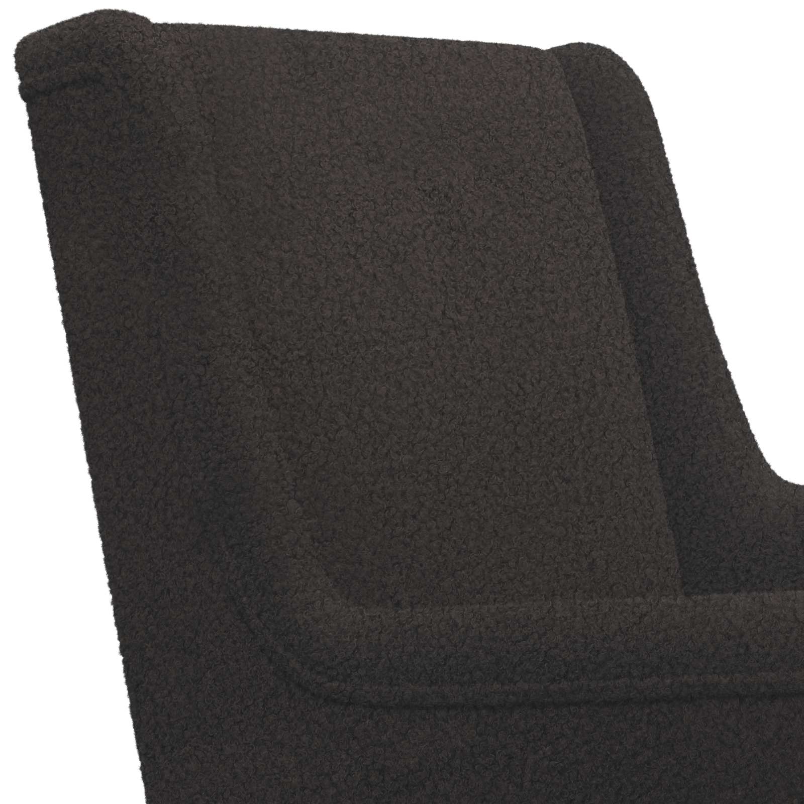 Hintaszék fekete 62 x 80 x 85 cm bouclé