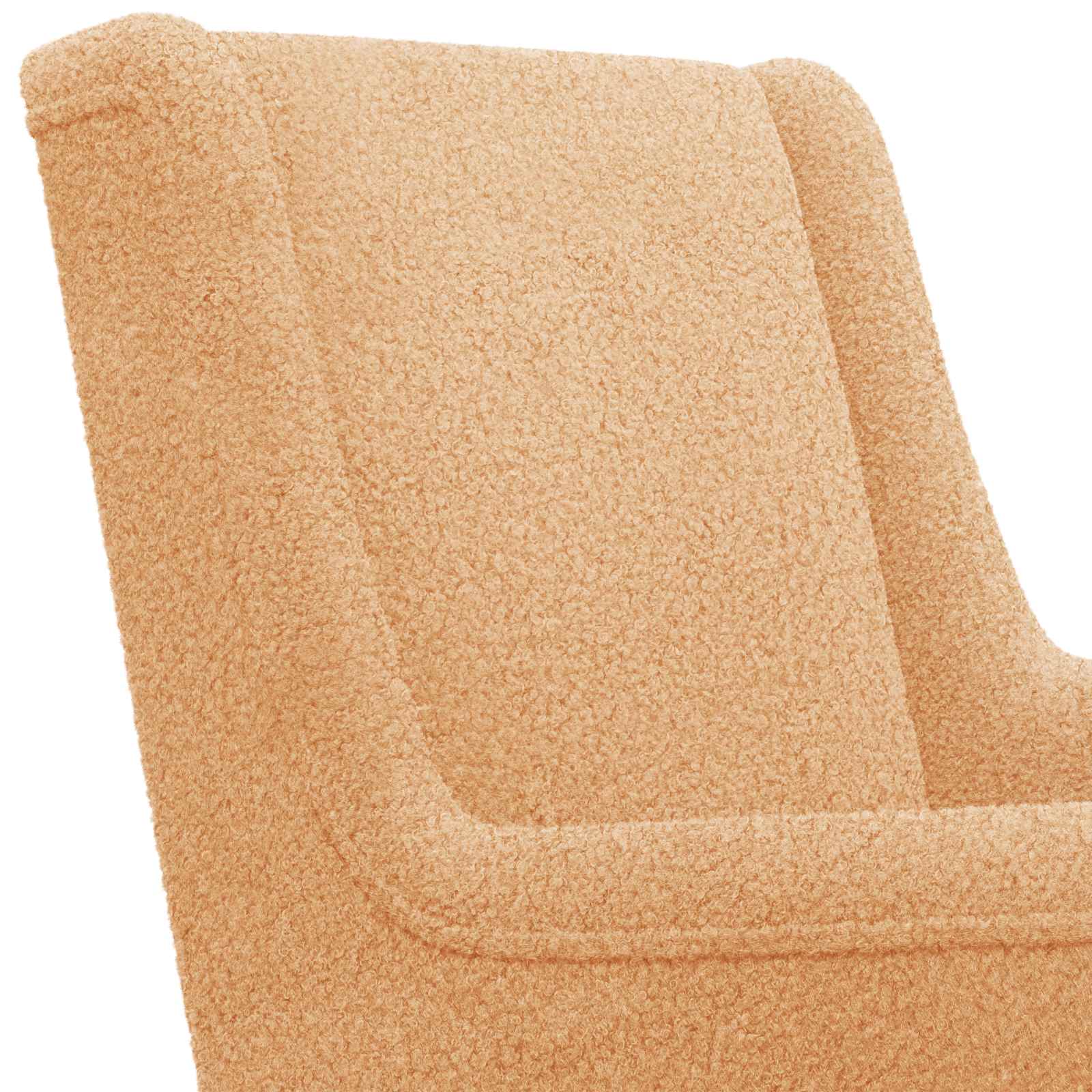 Hintaszék bézs 62 x 80 x 85 cm bouclé