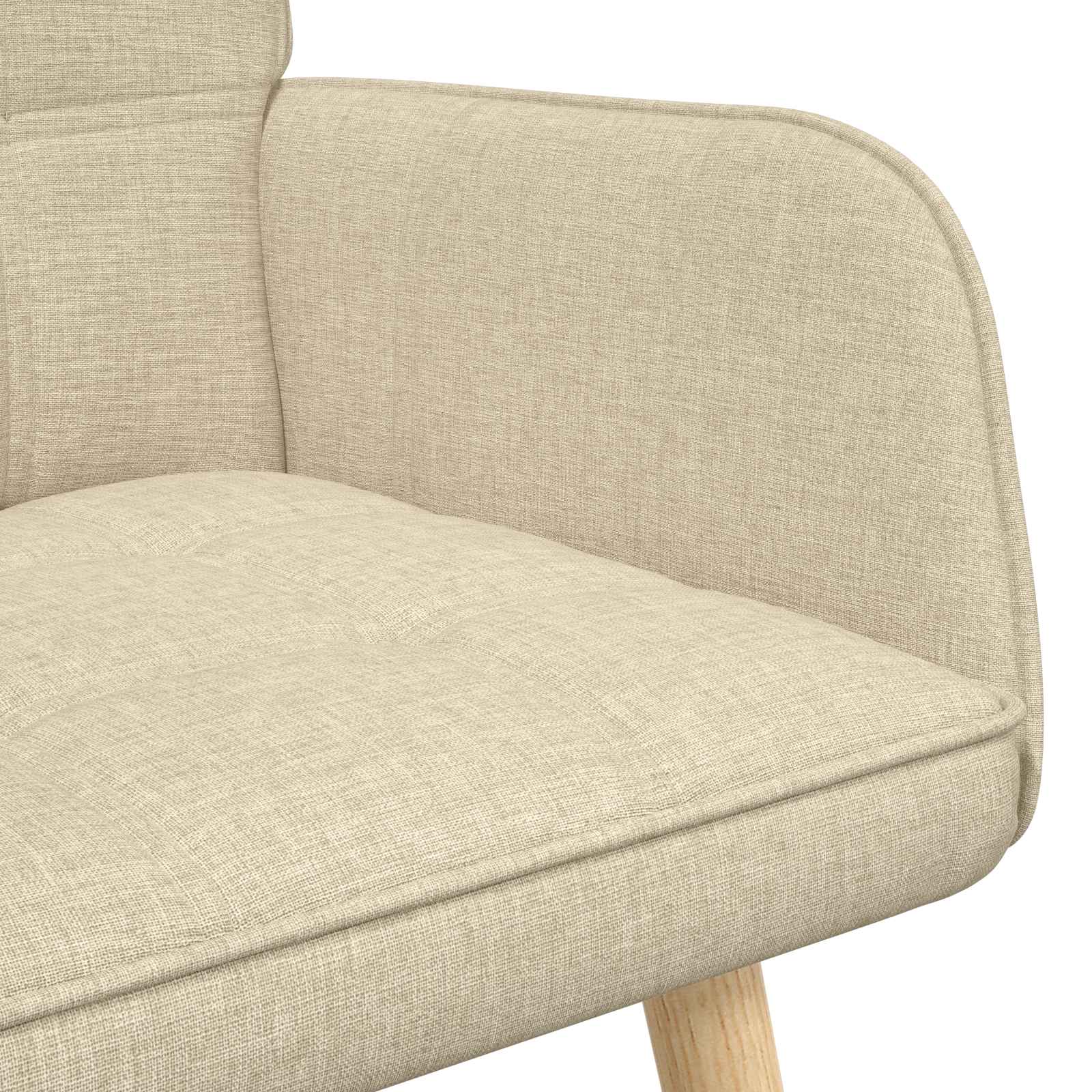 Kétfős kanapé krém 115 x 61 x 87 cm szövet