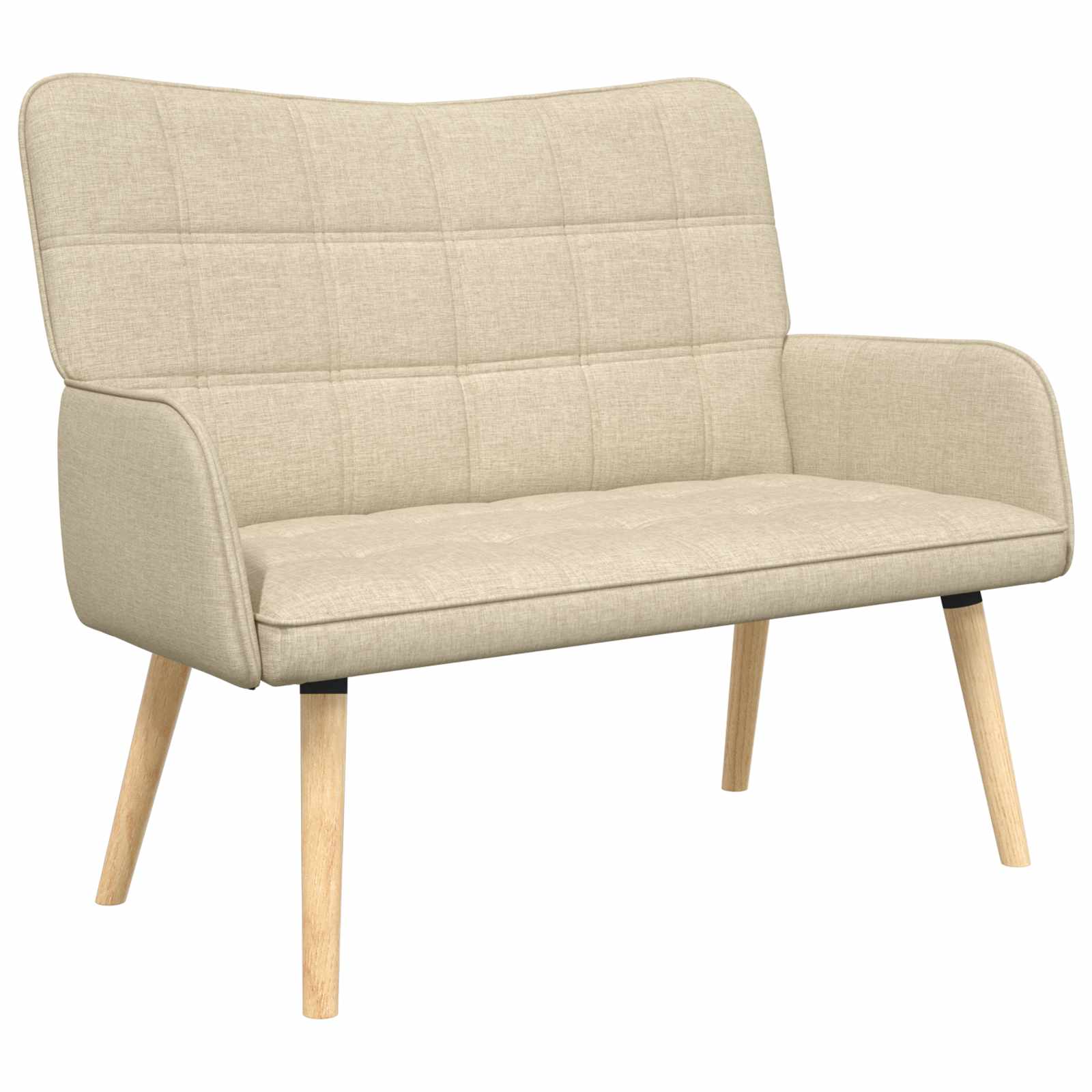 Kétfős kanapé krém 115 x 61 x 87 cm szövet