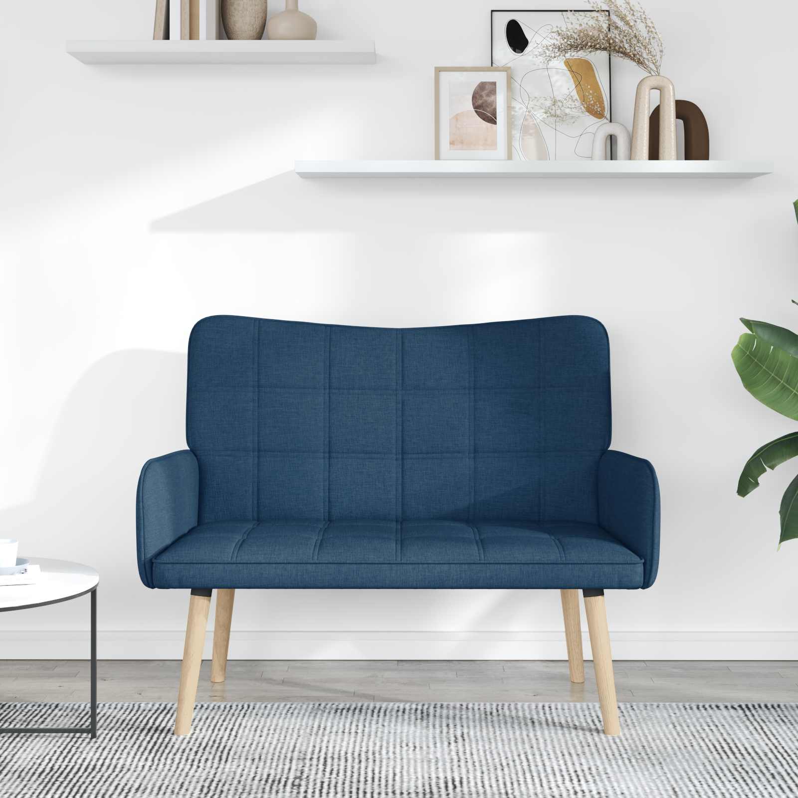 Kétfős kanapé kék 115 x 61 x 87 cm szövet