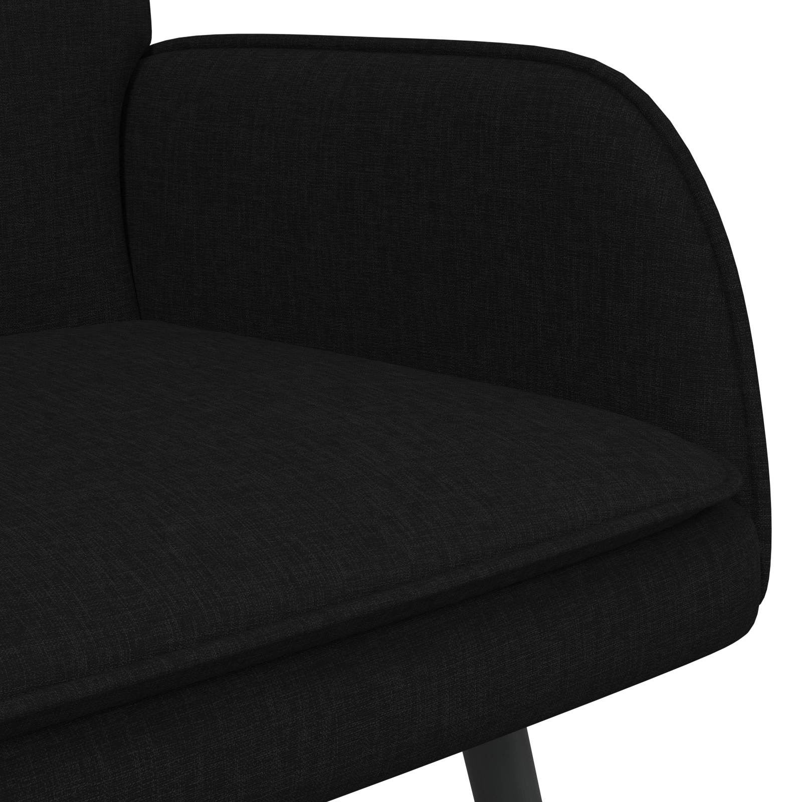 Kétüléses kanapé fekete 115 x 61 x 87 cm szövet