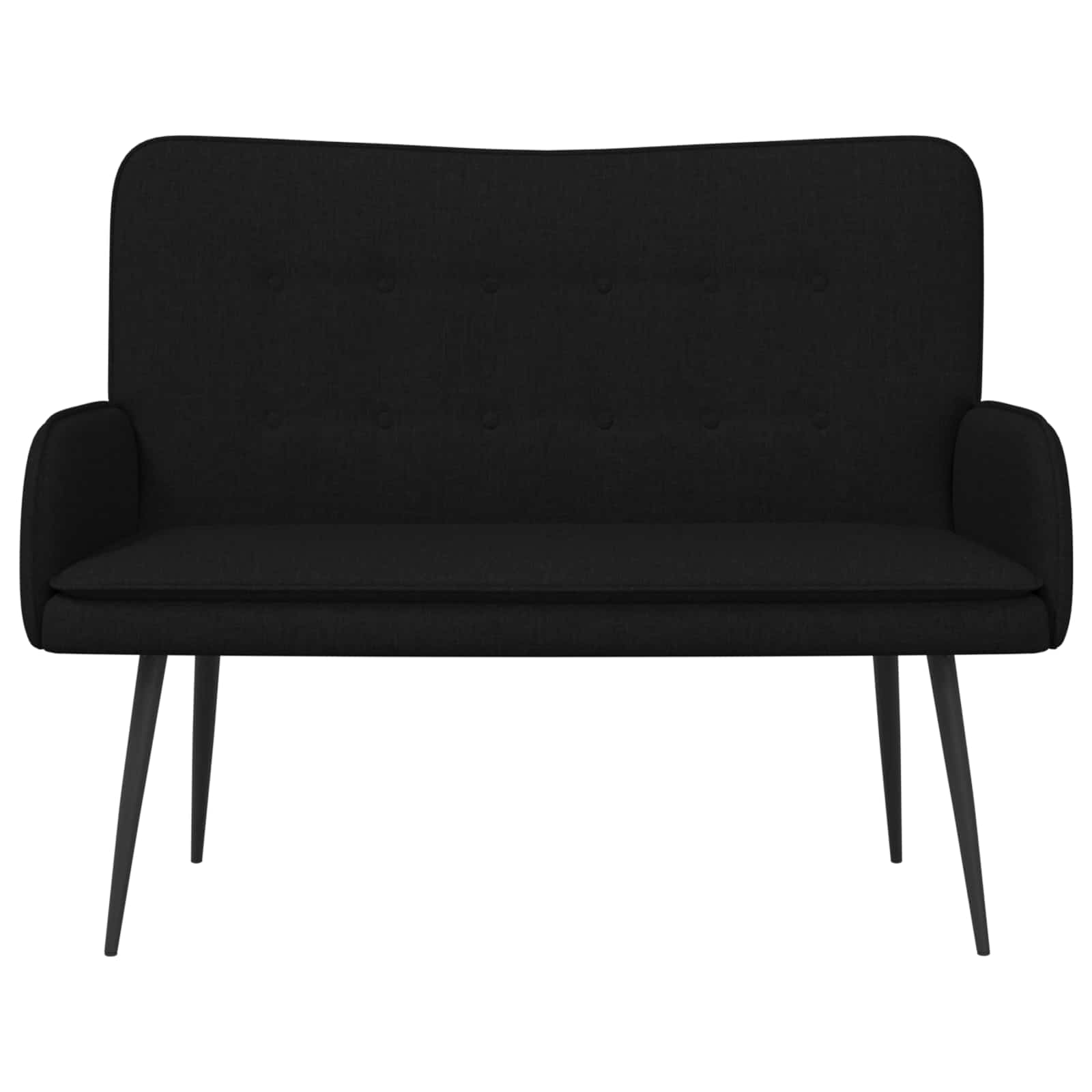 Kétüléses kanapé fekete 115 x 61 x 87 cm szövet